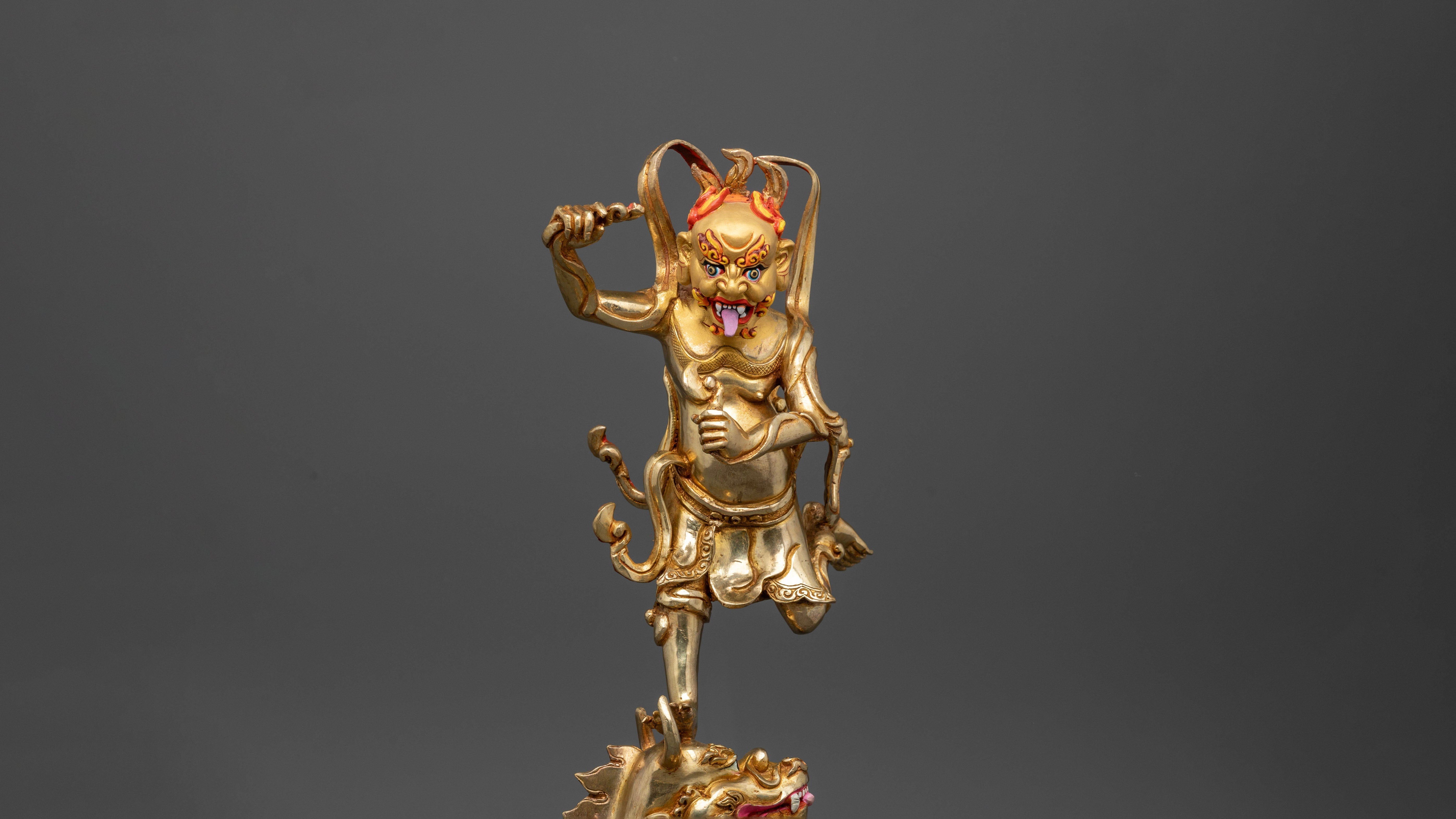 gold plated statue of yidam