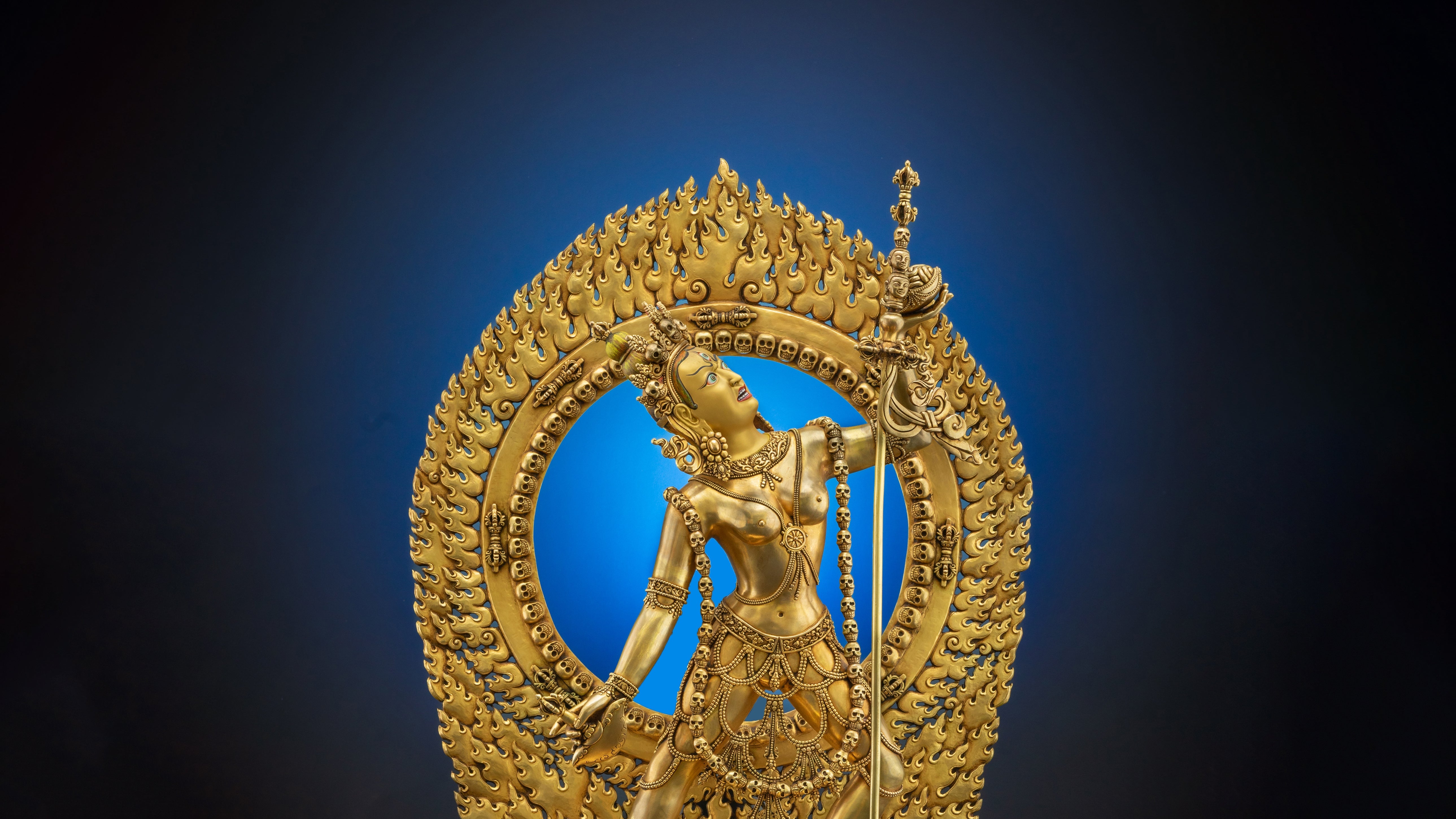 golden dakini statue| buddhist statue |  good fit for religious altars and home decor
