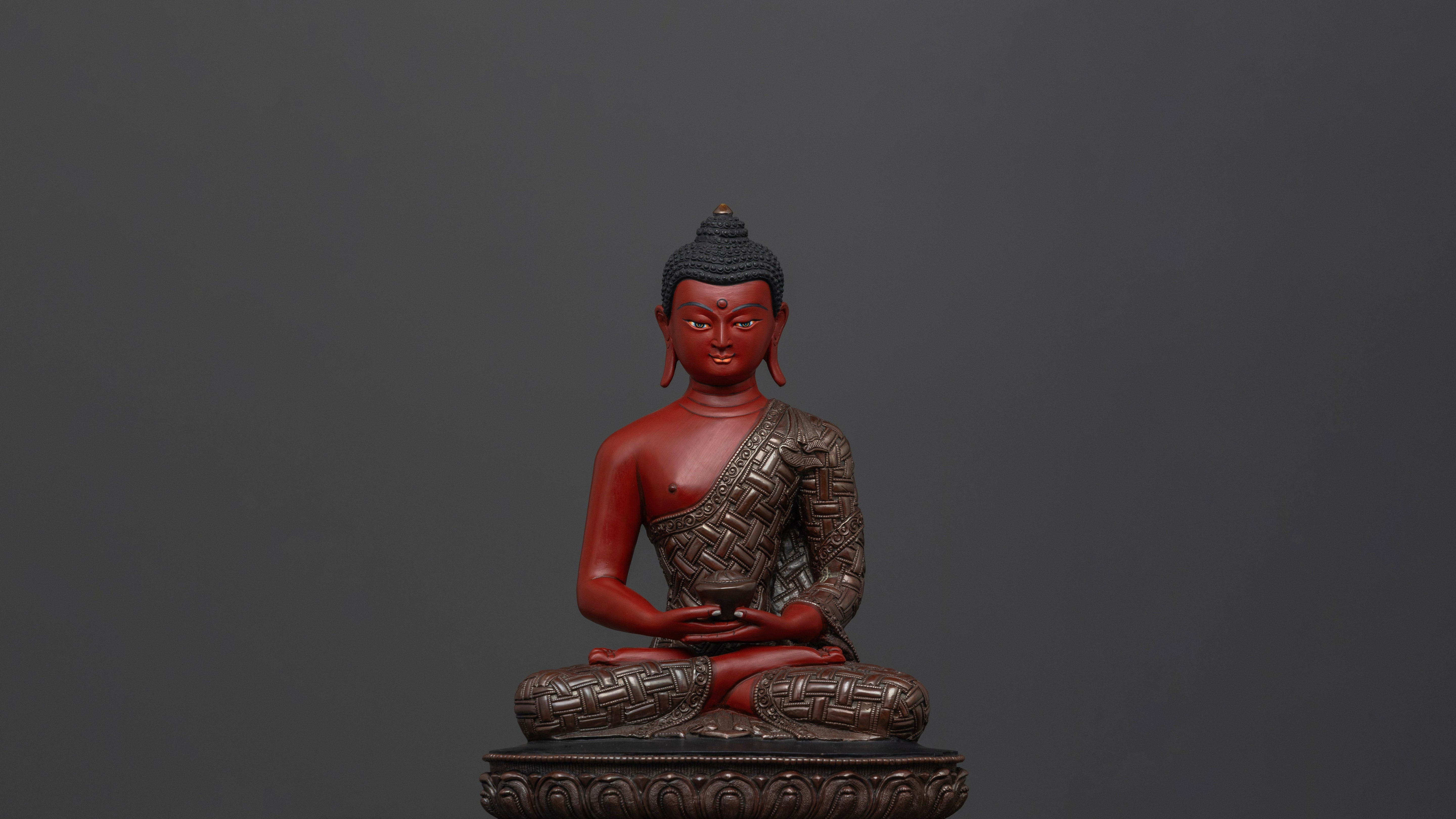 Oxidized Tibetan Buddhist Statues traditional handcarved Vajrayana Buddhism