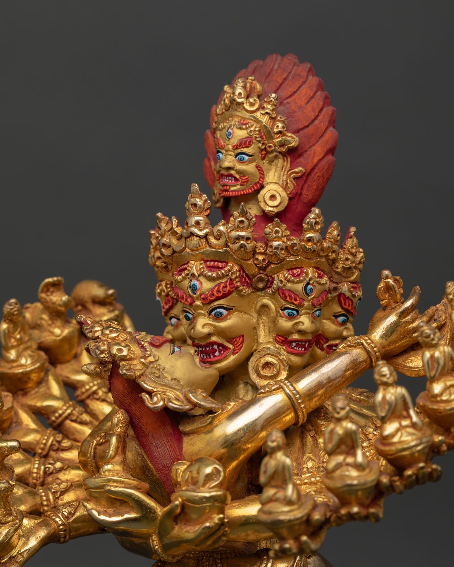 Hevajra Statue from Nepal – Traditional Vajrayana Deity Artwork
