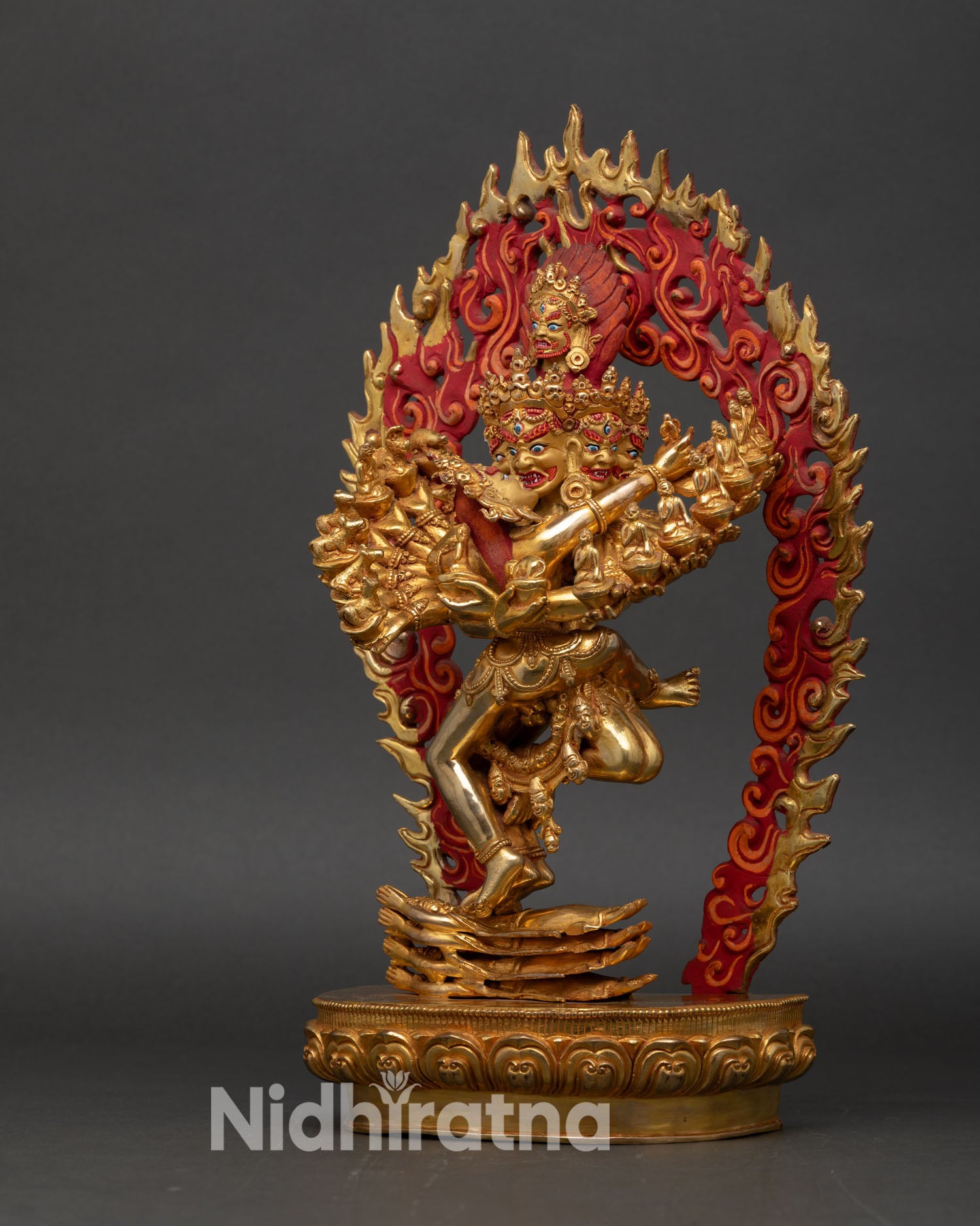 Hevajra Statue from Nepal – Traditional Vajrayana Deity Artwork