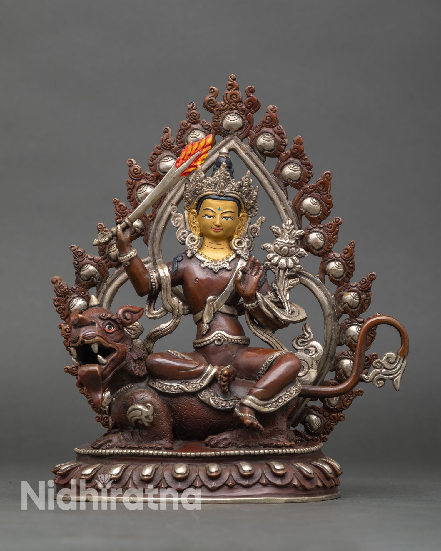 Lion Manjushri Statue