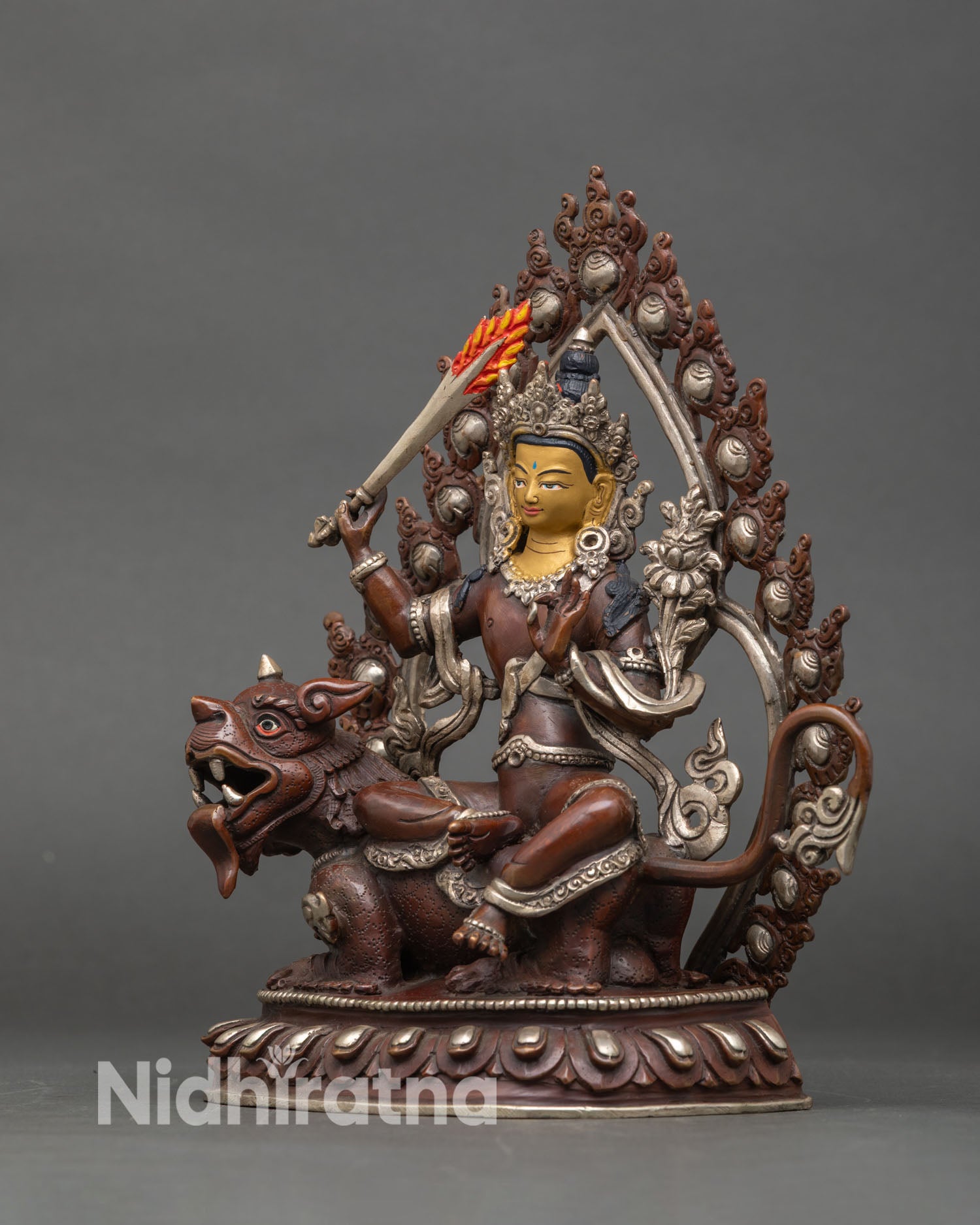 Lion Manjushri Statue