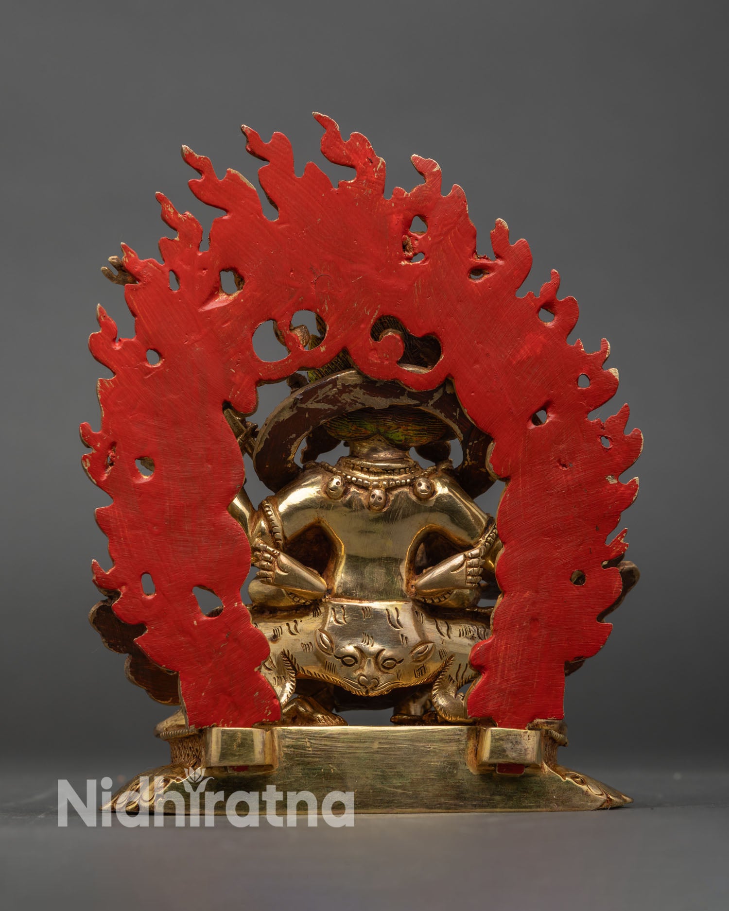 Four-Armed Mahakala Statue | Buddhist Protector Deity Art