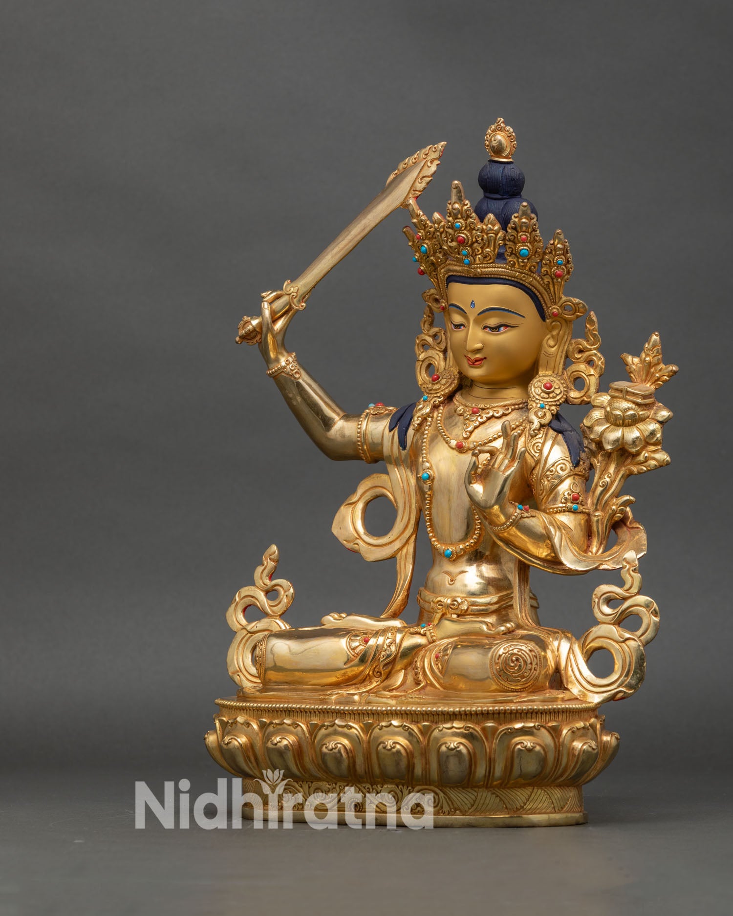 Manjushri Sculpture | Sacred Bodhisattva of Wisdom