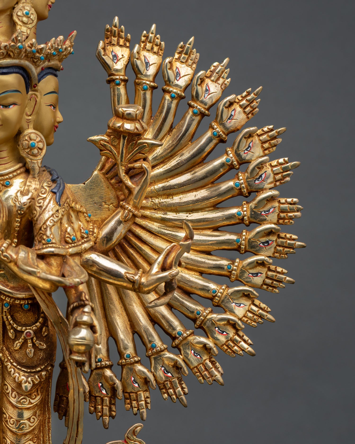 Tibetan 1000-Armed Chenrezig Statue | Buddhist Altar Decor