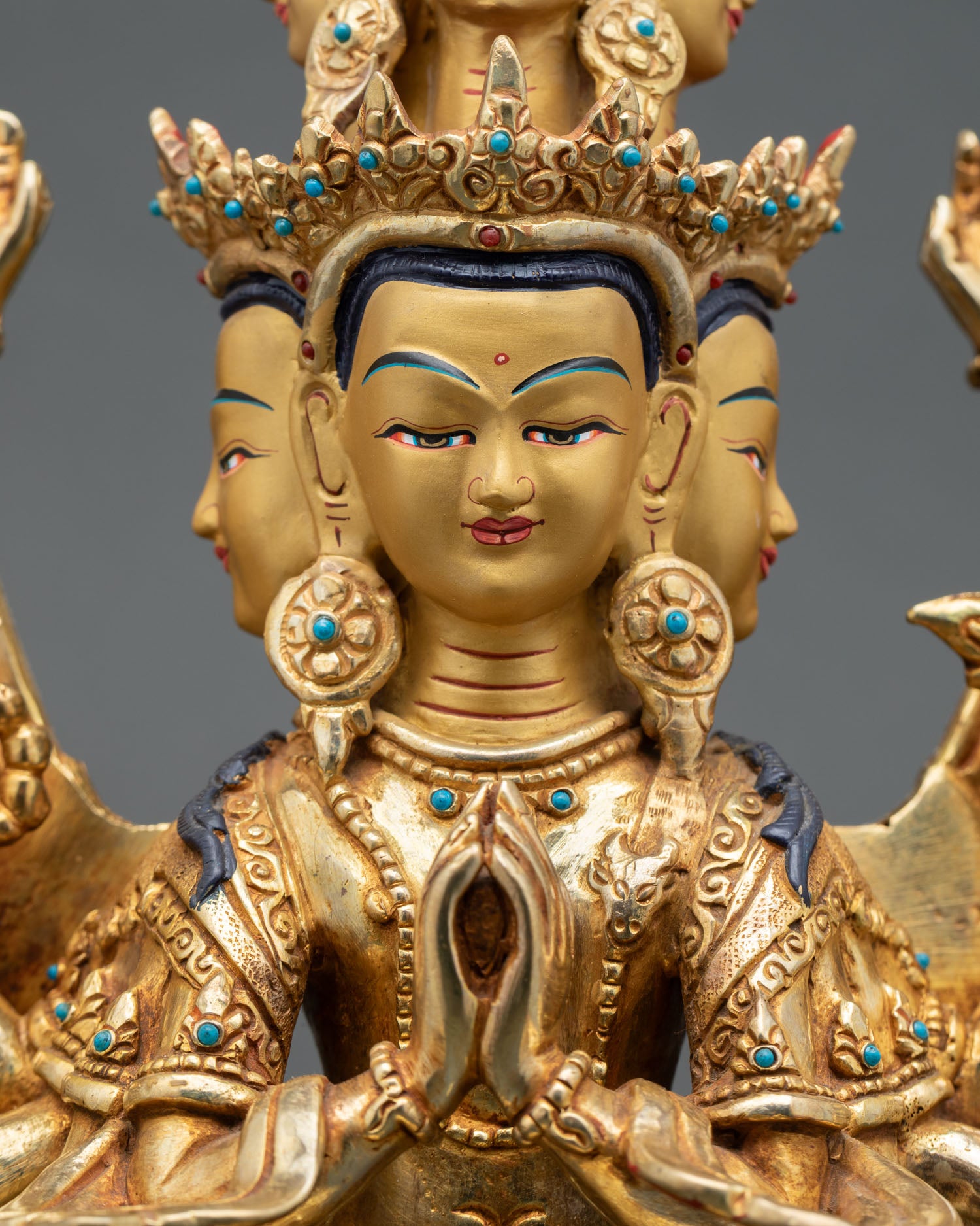 Tibetan 1000-Armed Chenrezig Statue | Buddhist Altar Decor