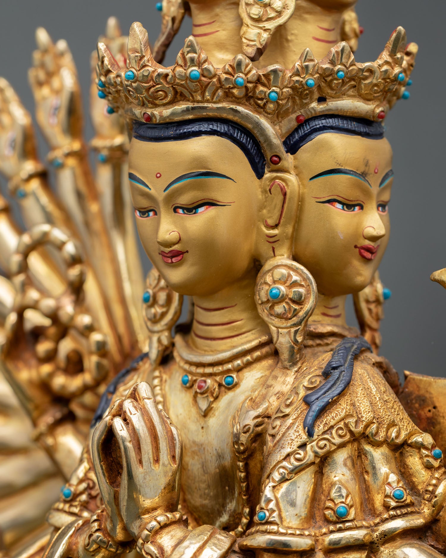 Tibetan 1000-Armed Chenrezig Statue | Buddhist Altar Decor