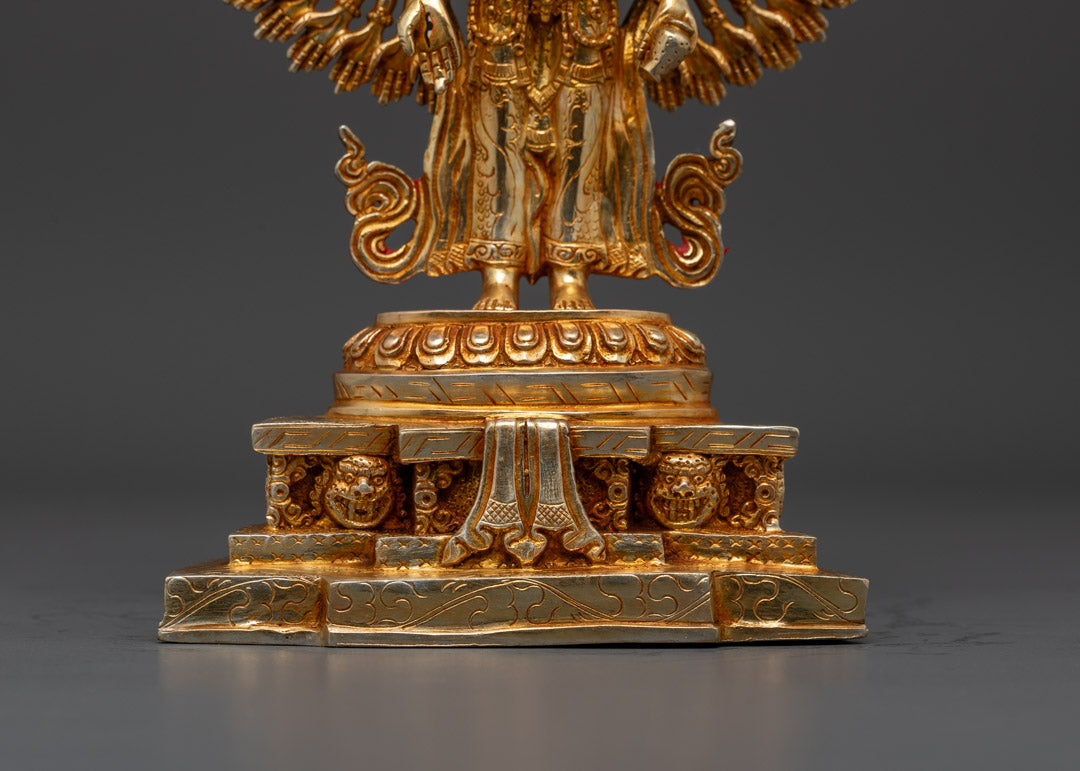 Thousand-Armed Chenrezig Bodhisattva Statue | Tibetan Artwork