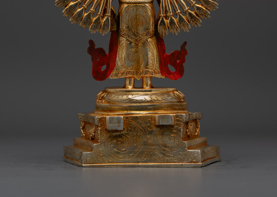 Thousand-Armed Chenrezig Bodhisattva Statue | Tibetan Artwork