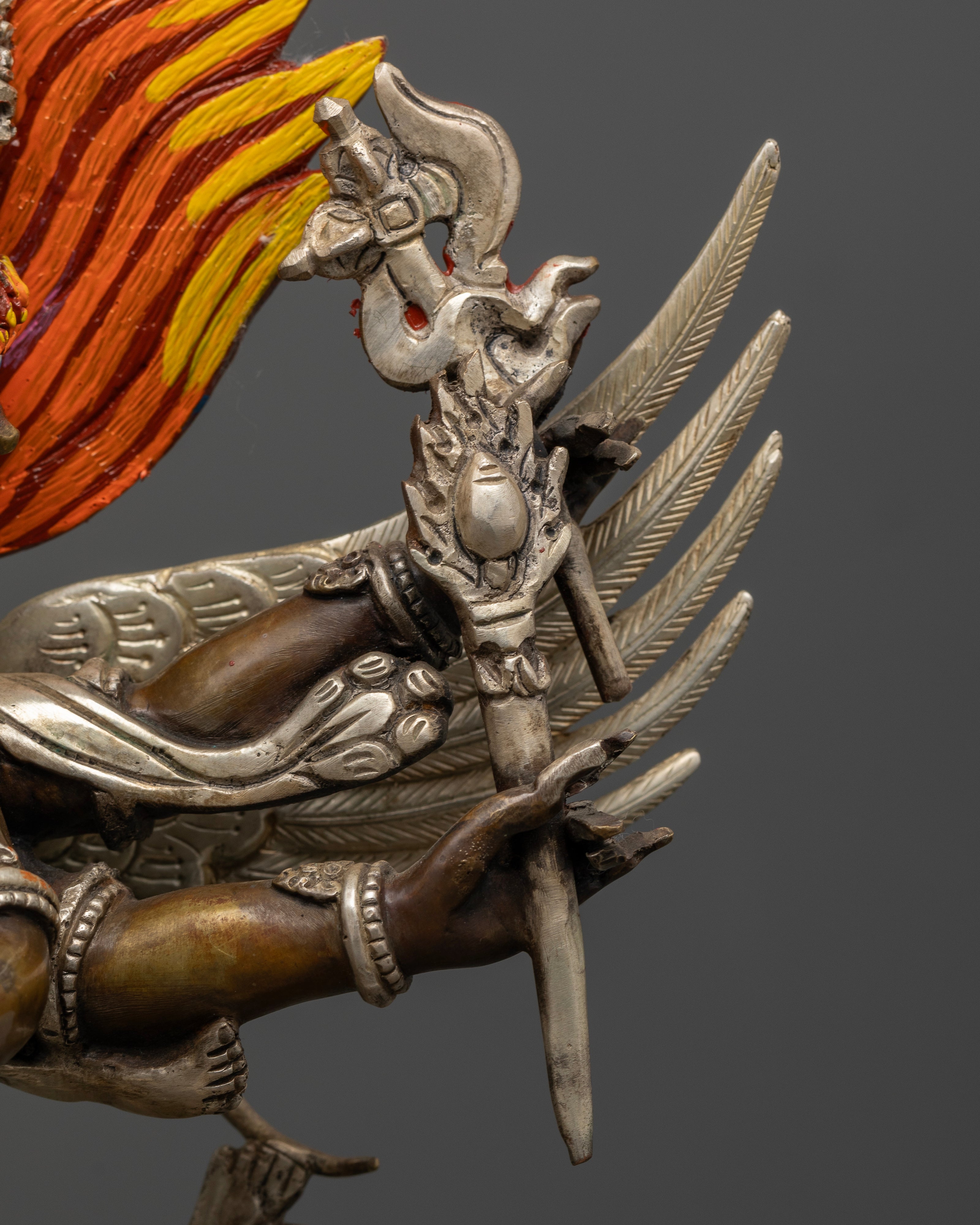 Oxidized Hayagriva Statue: Invoke Protection and Fierce Compassion