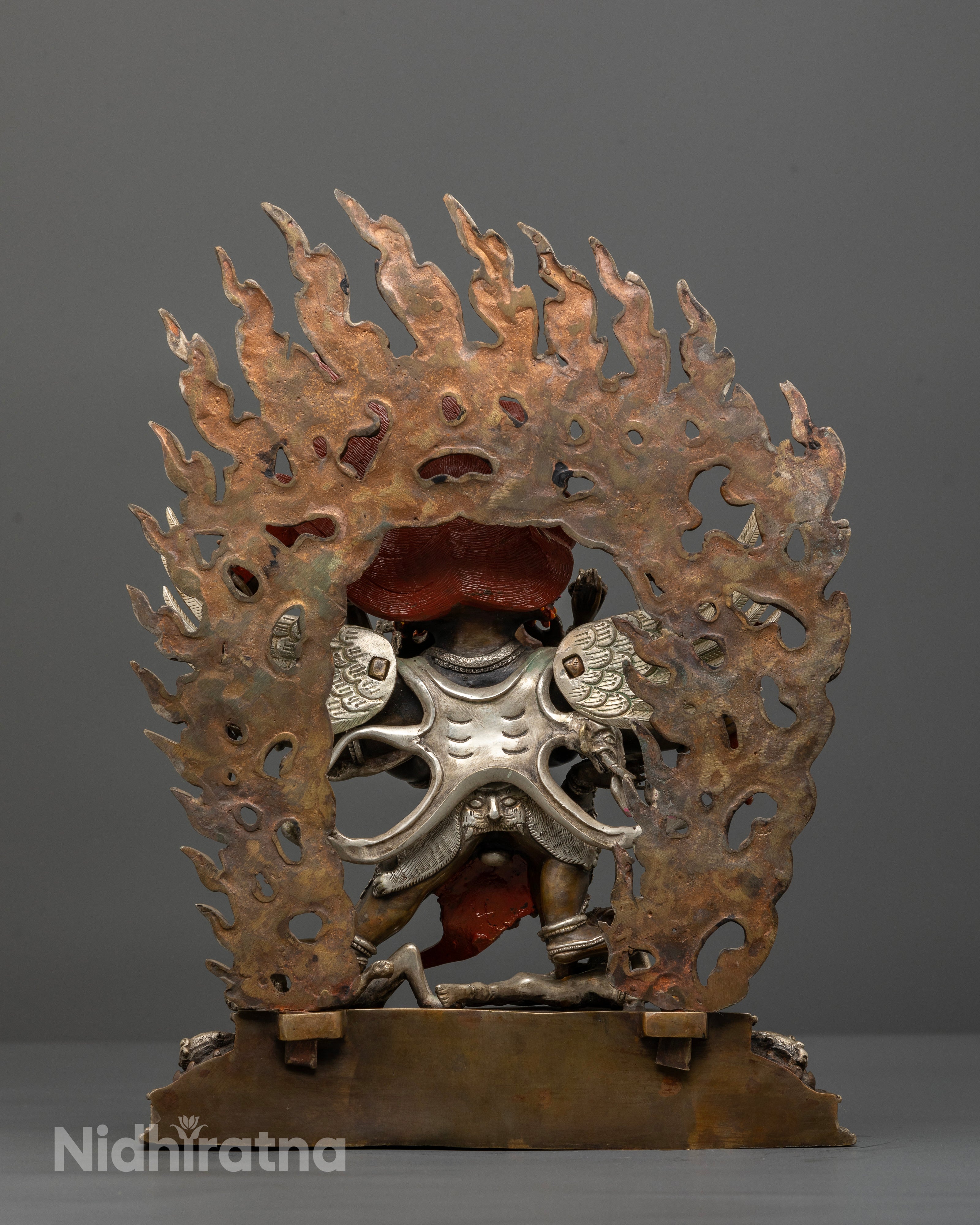 Oxidized Hayagriva Statue: Invoke Protection and Fierce Compassion
