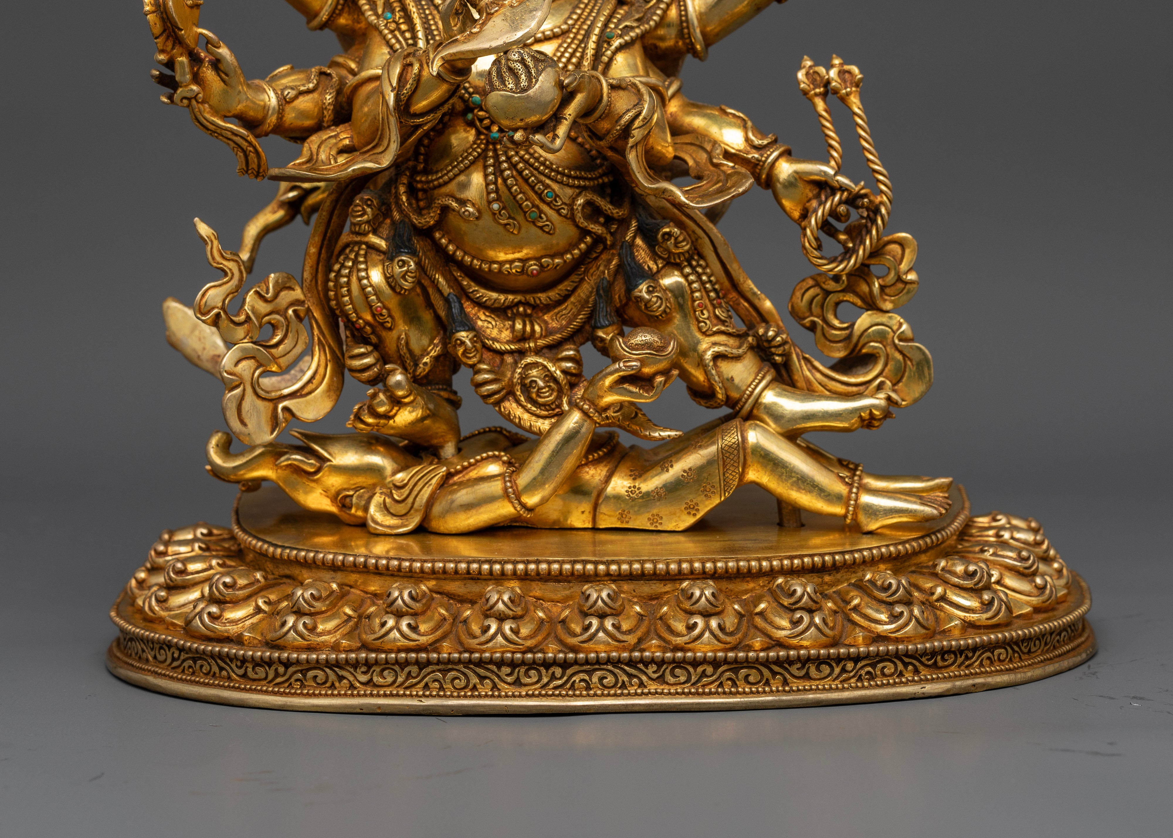 Six-Armed Mahakala Statue | Divine Protector for Wealth