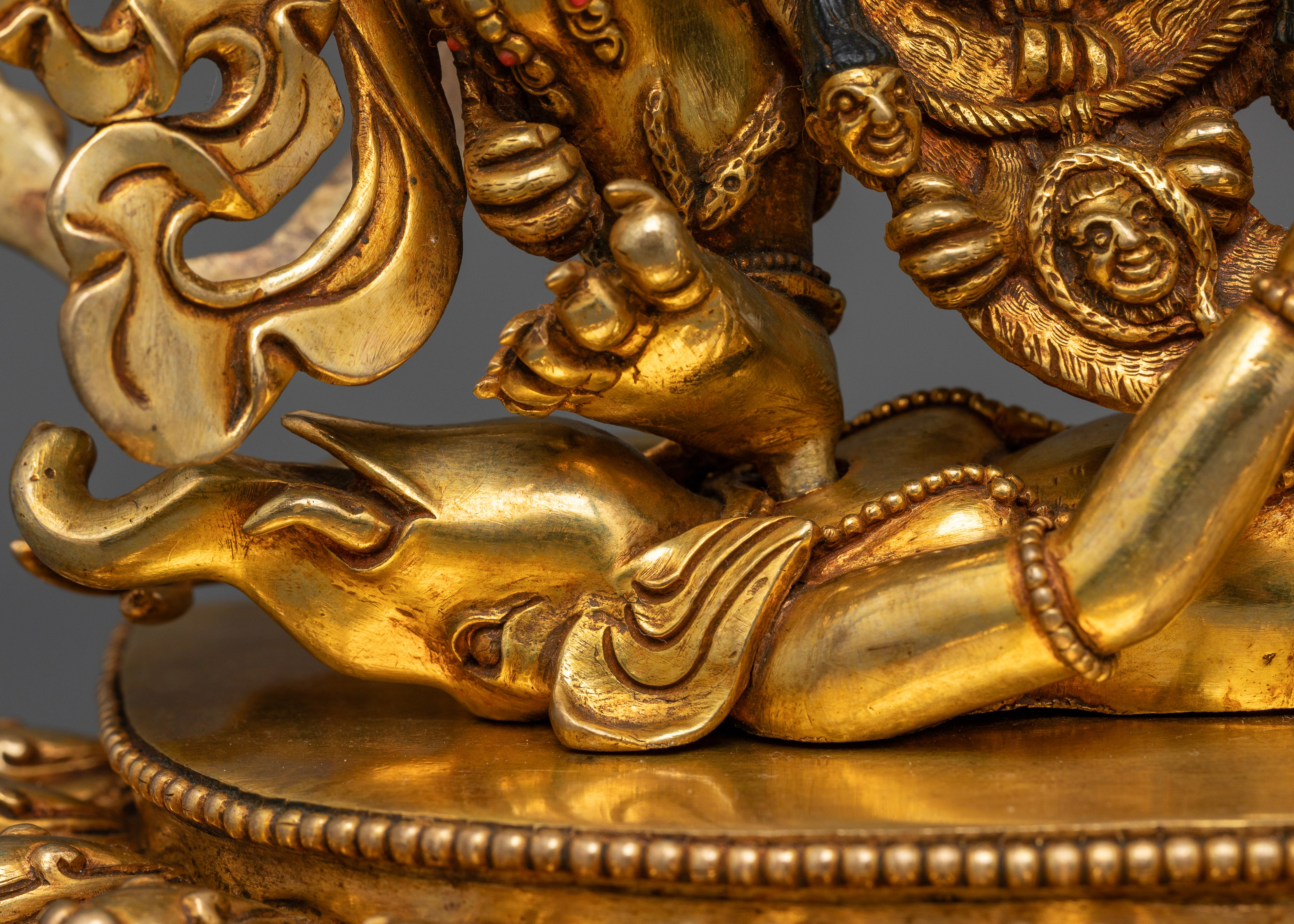 Six-Armed Mahakala Statue | Divine Protector for Wealth