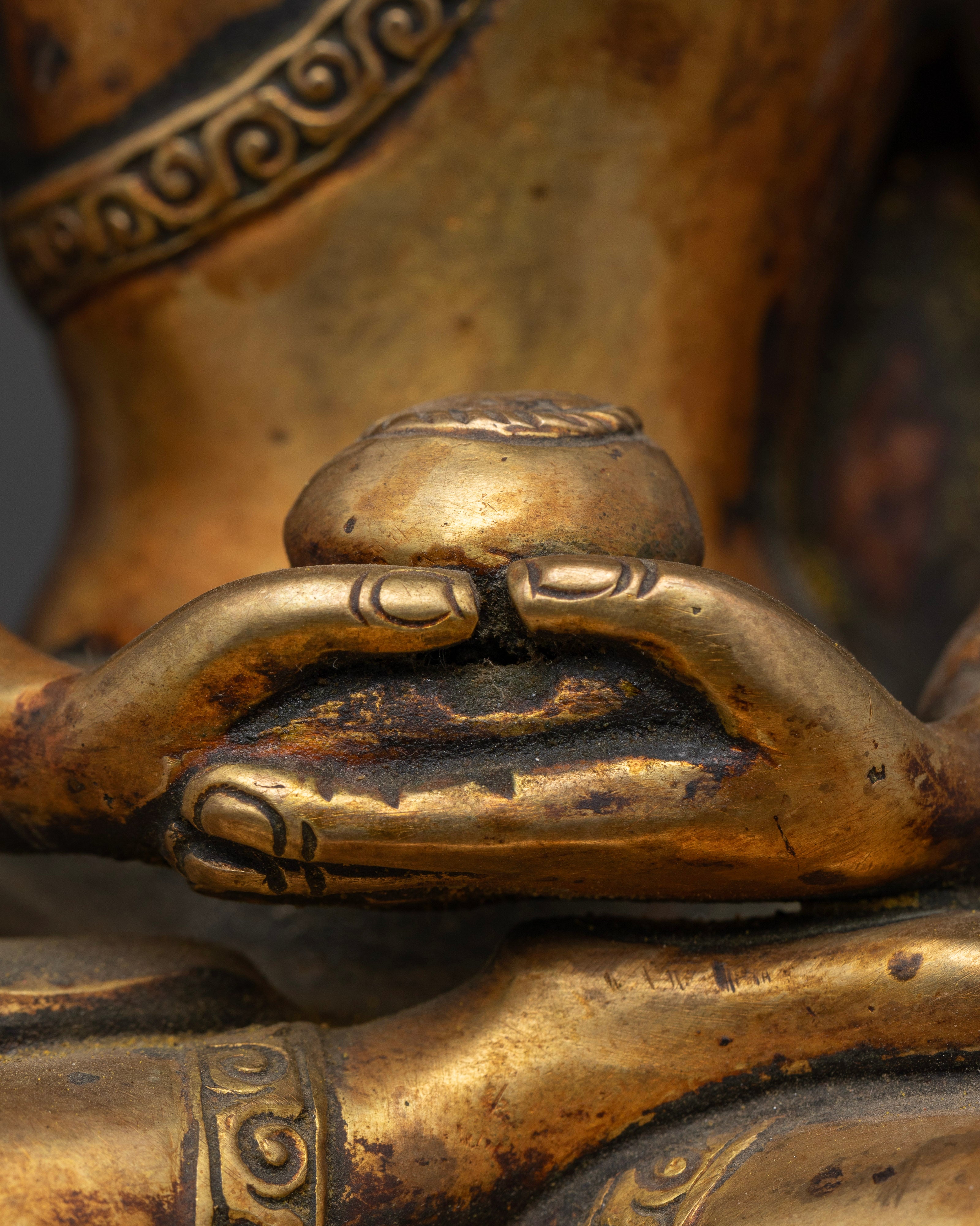 Antique Buddha Amitabha Statue: Symbolizing Infinite Compassion