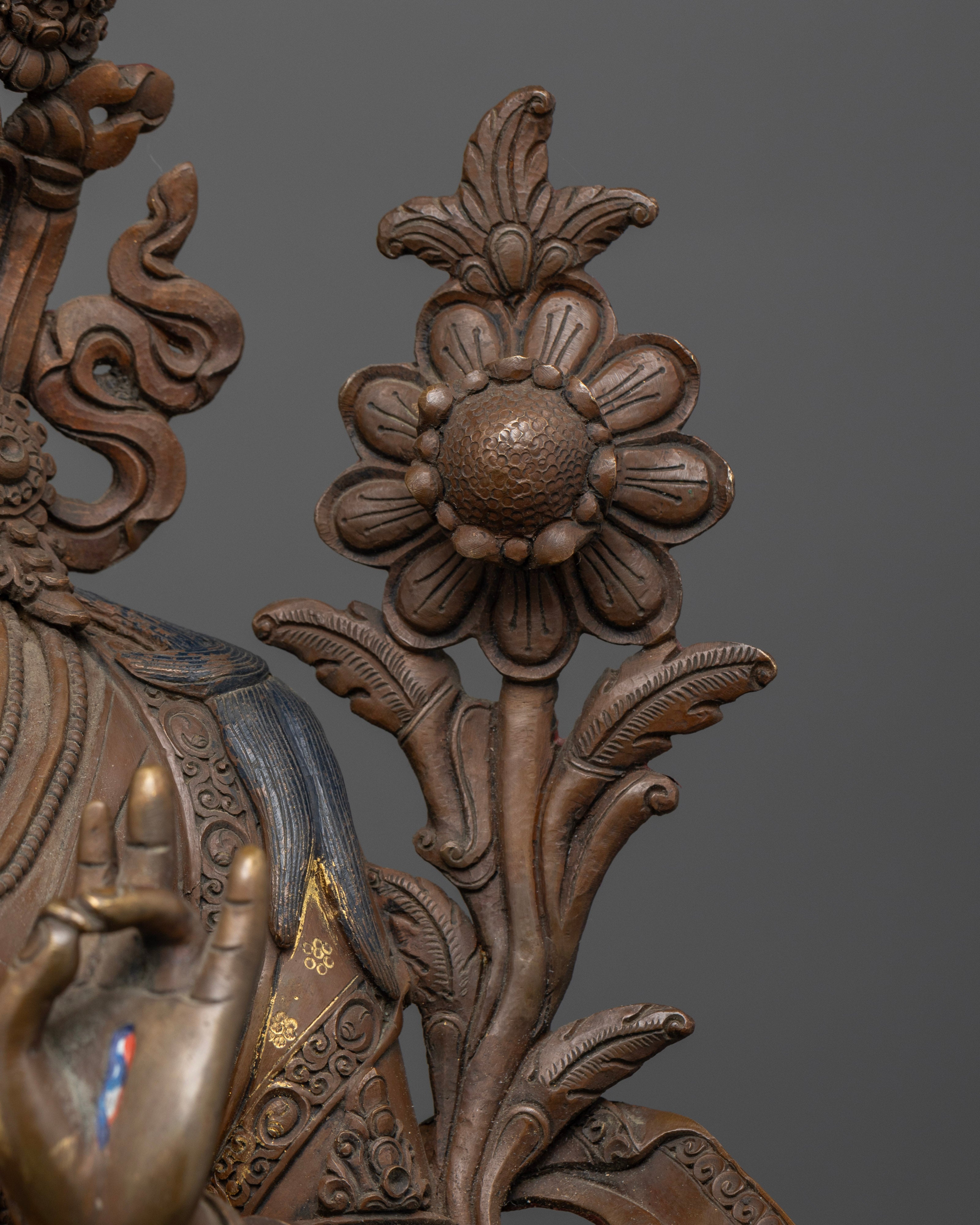 Antique Finish White Tara Statue for Spiritual Connection