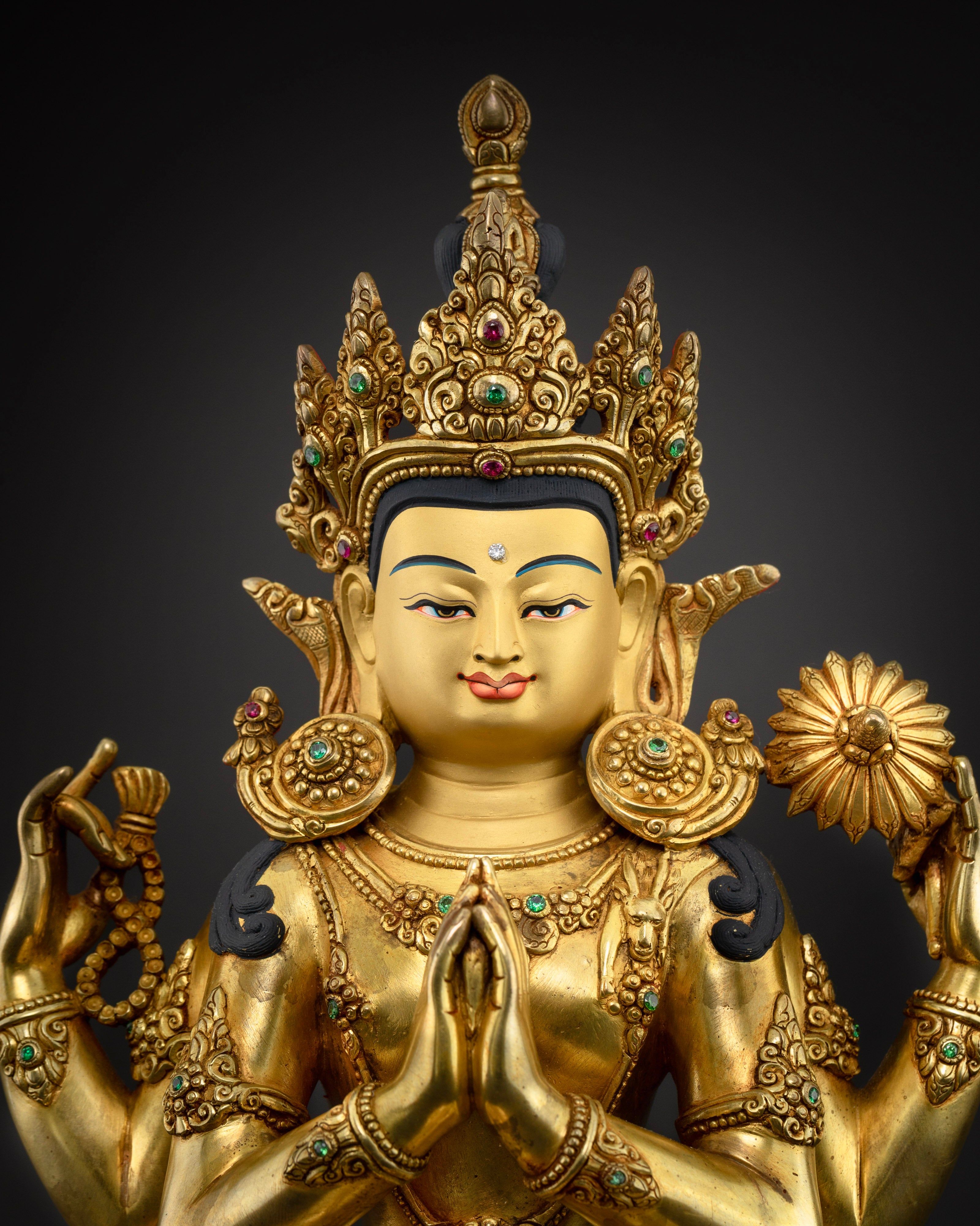 Tibetan Chenrezig Statue: Emblem of Compassion