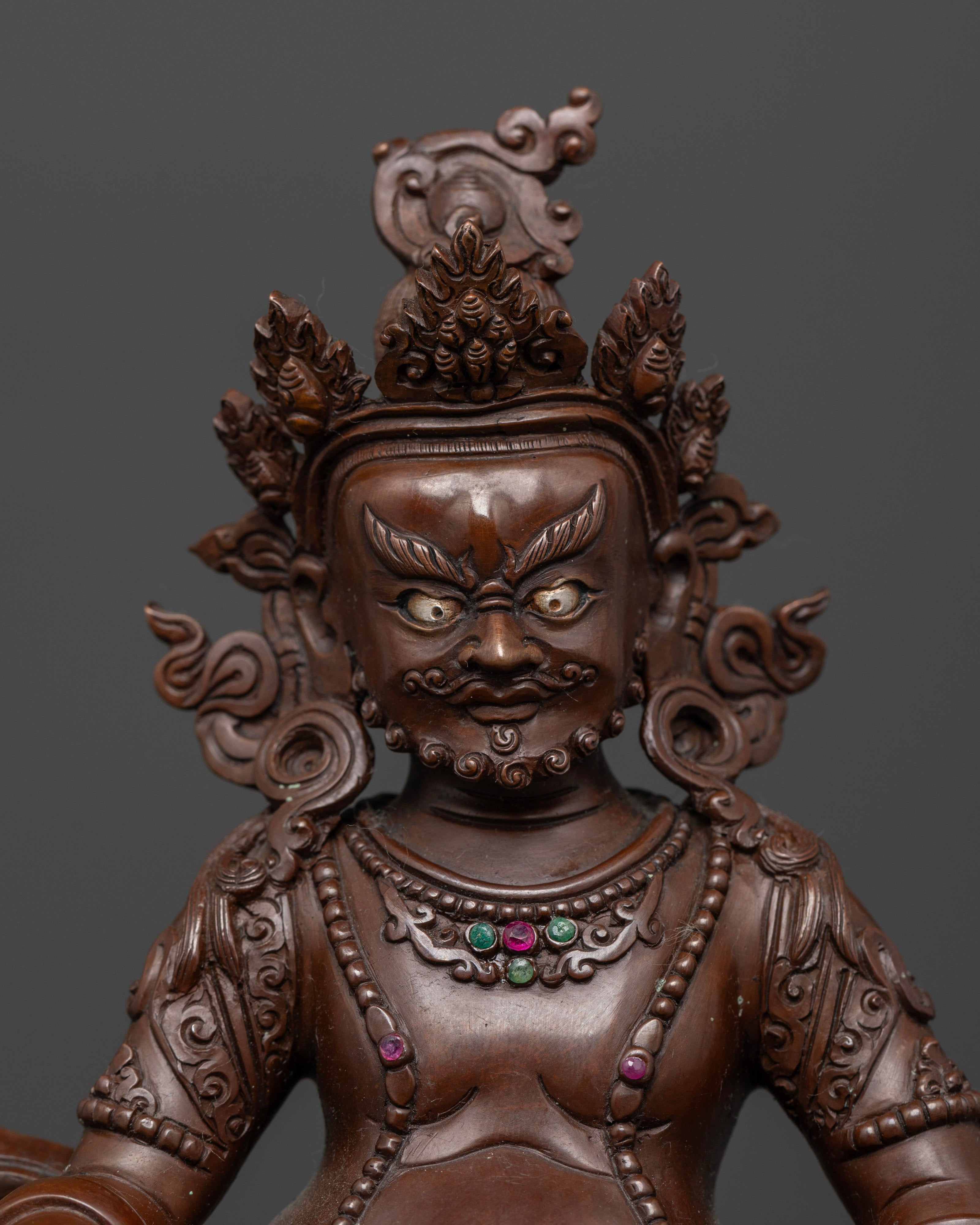 7.29 inch Oxidized Dzambhala Statue
