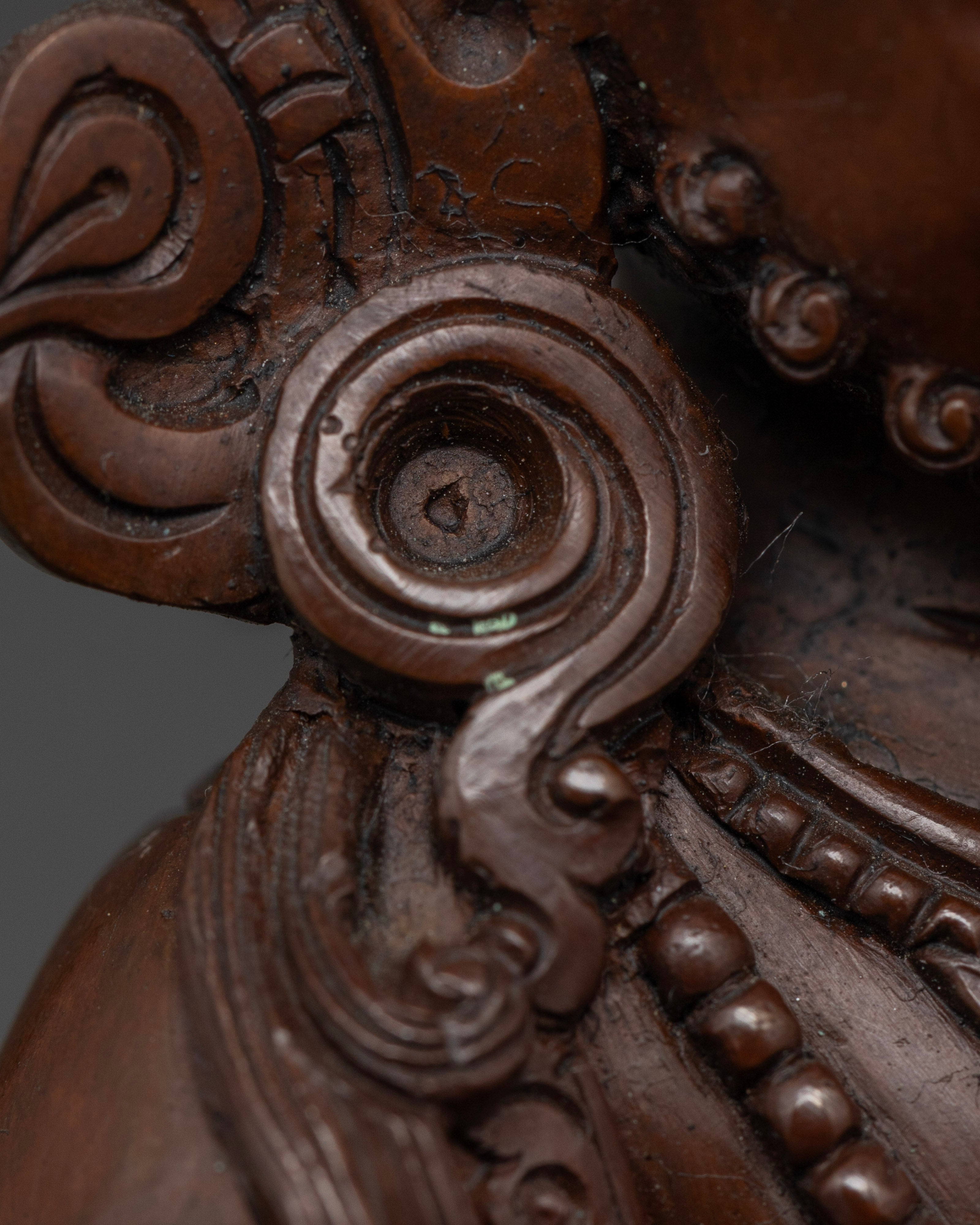 7.29 inch Oxidized Dzambhala Statue