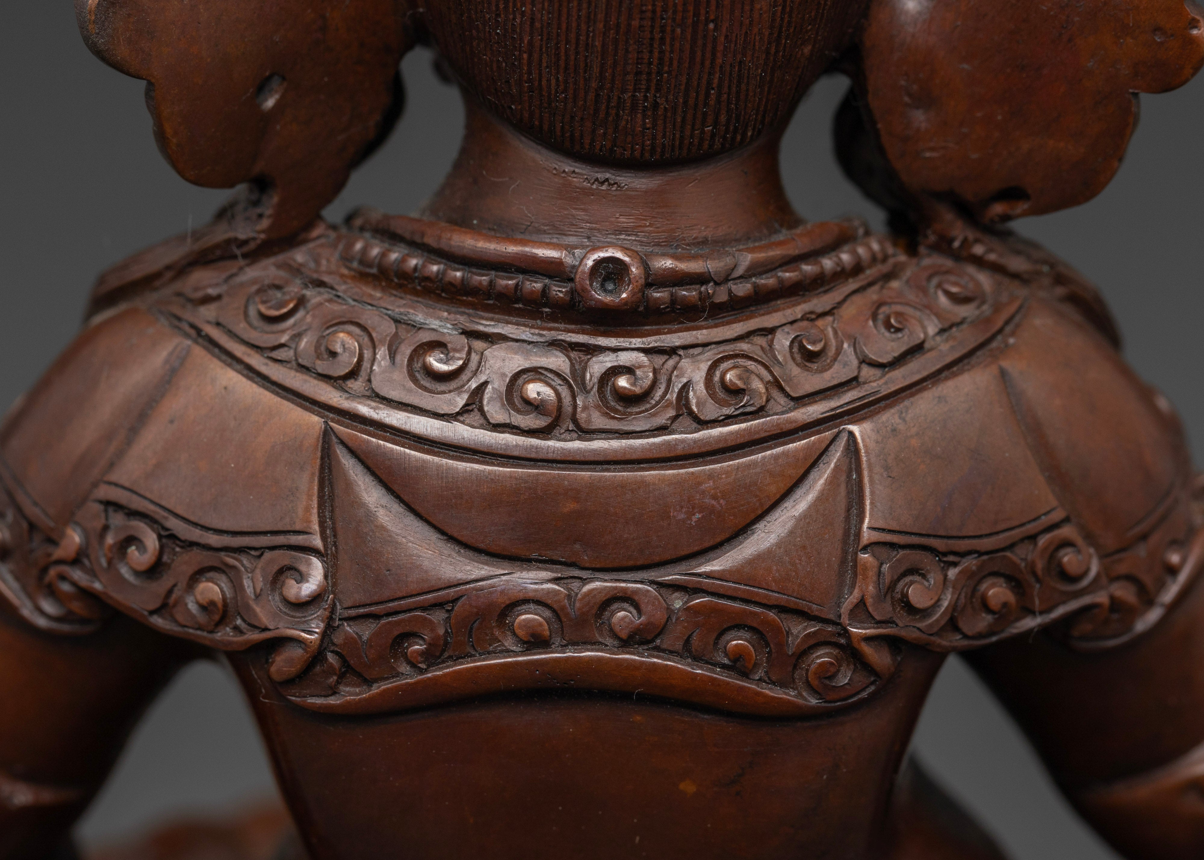 7.29 inch Oxidized Dzambhala Statue
