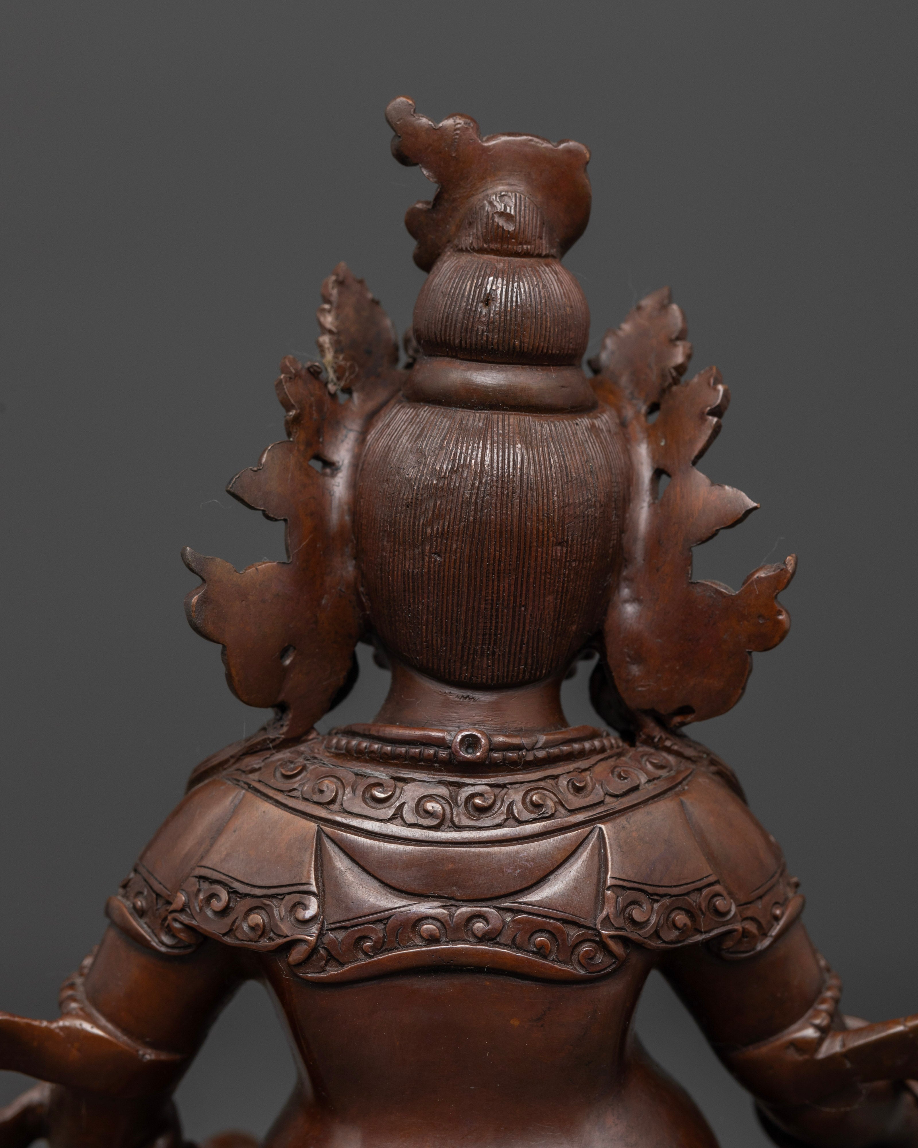 7.29 inch Oxidized Dzambhala Statue