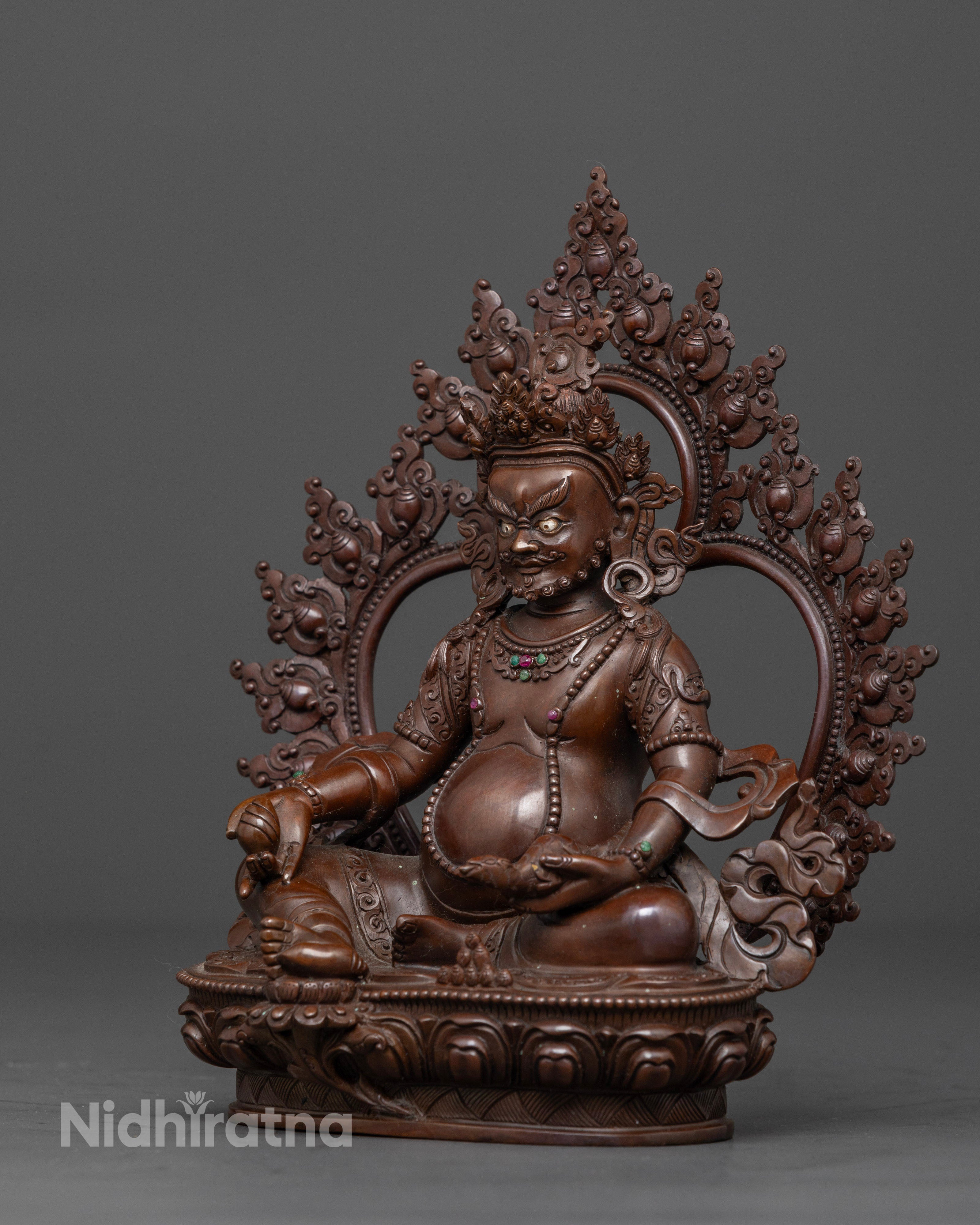 7.29 inch Oxidized Dzambhala Statue