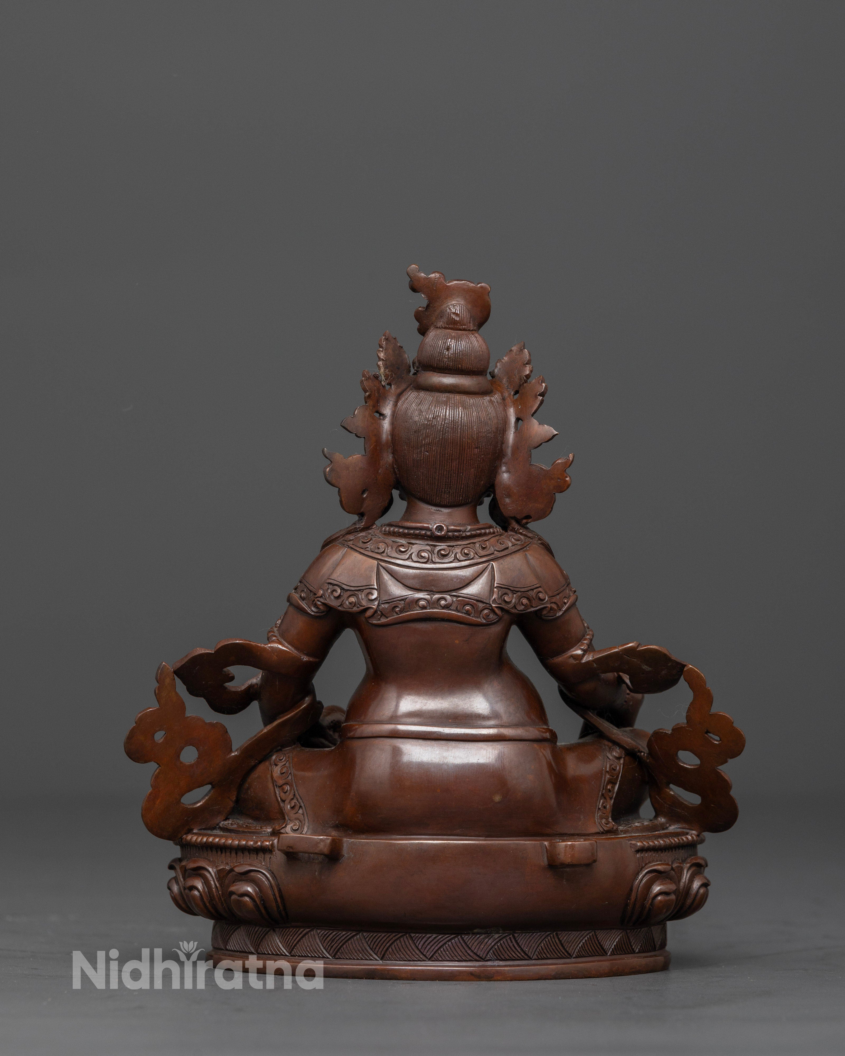 7.29 inch Oxidized Dzambhala Statue