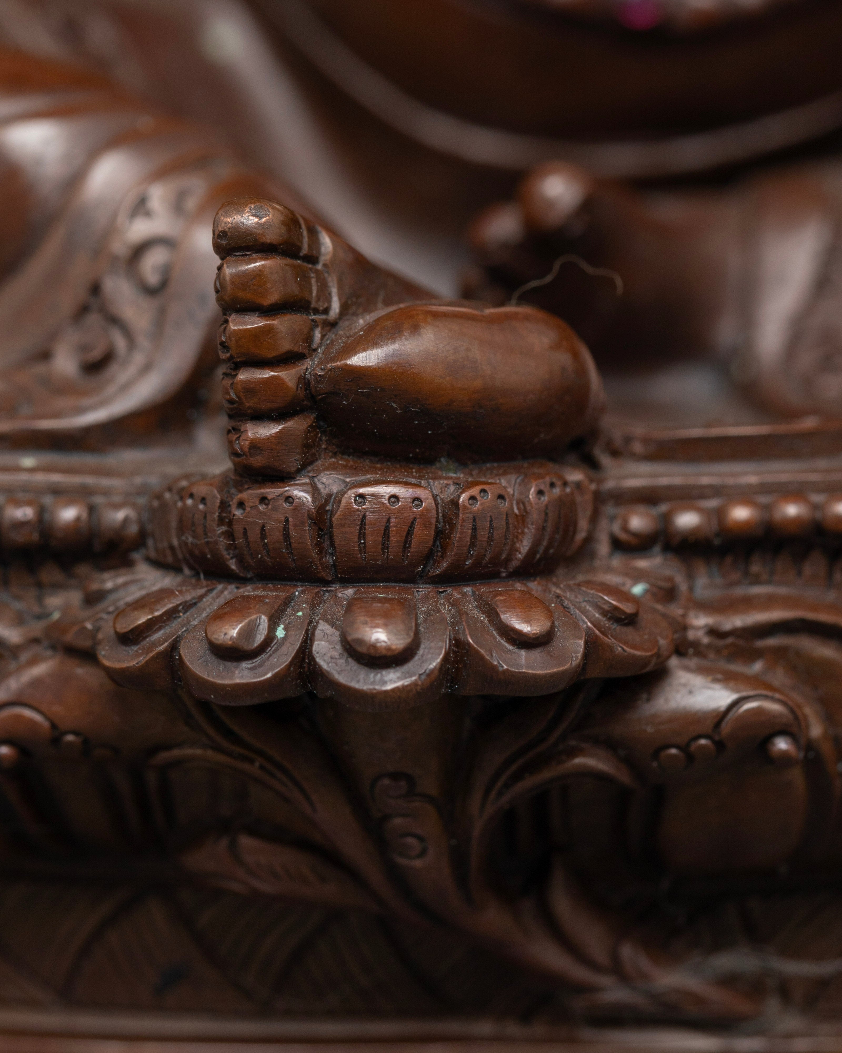 7.29 inch Oxidized Dzambhala Statue