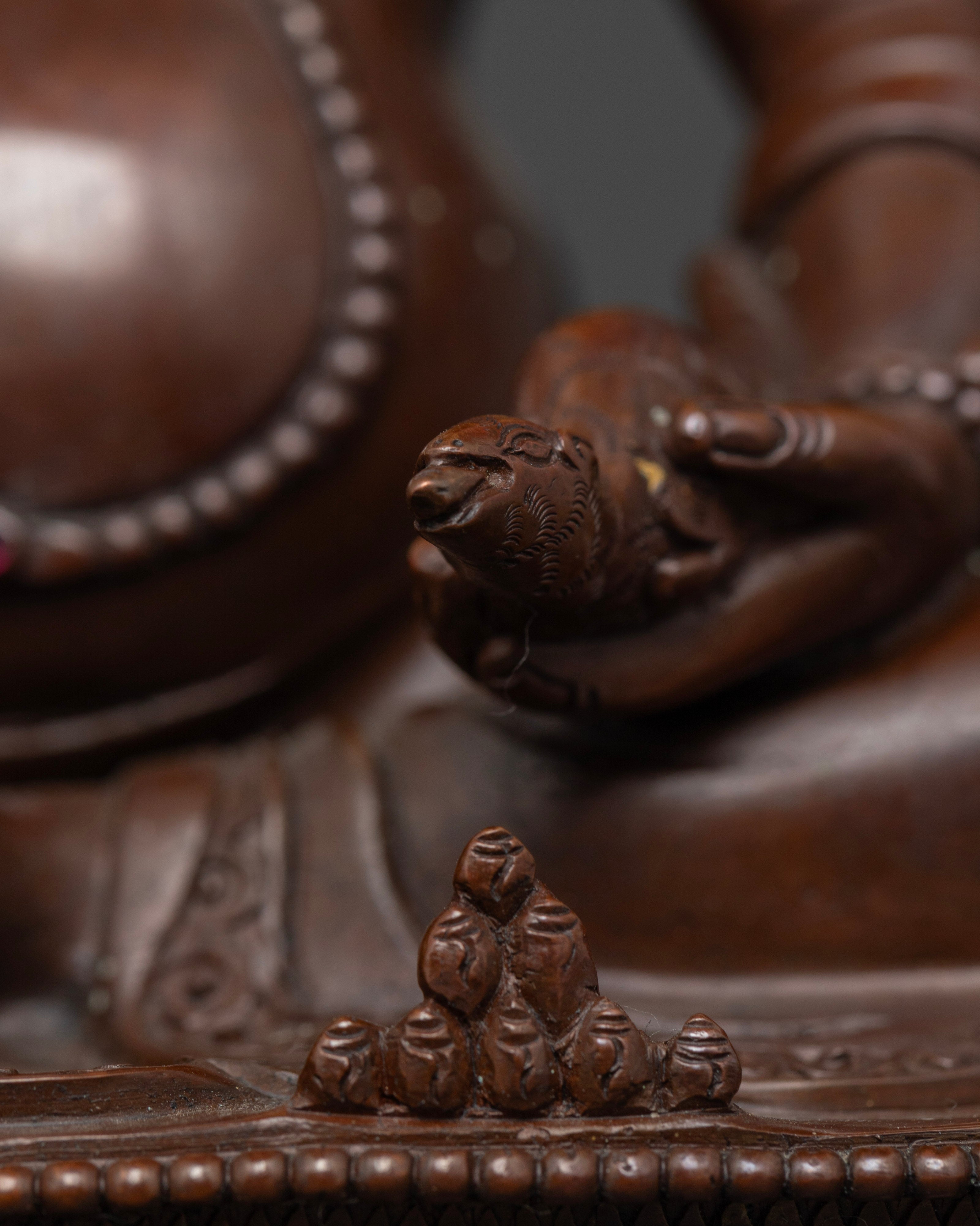 7.29 inch Oxidized Dzambhala Statue