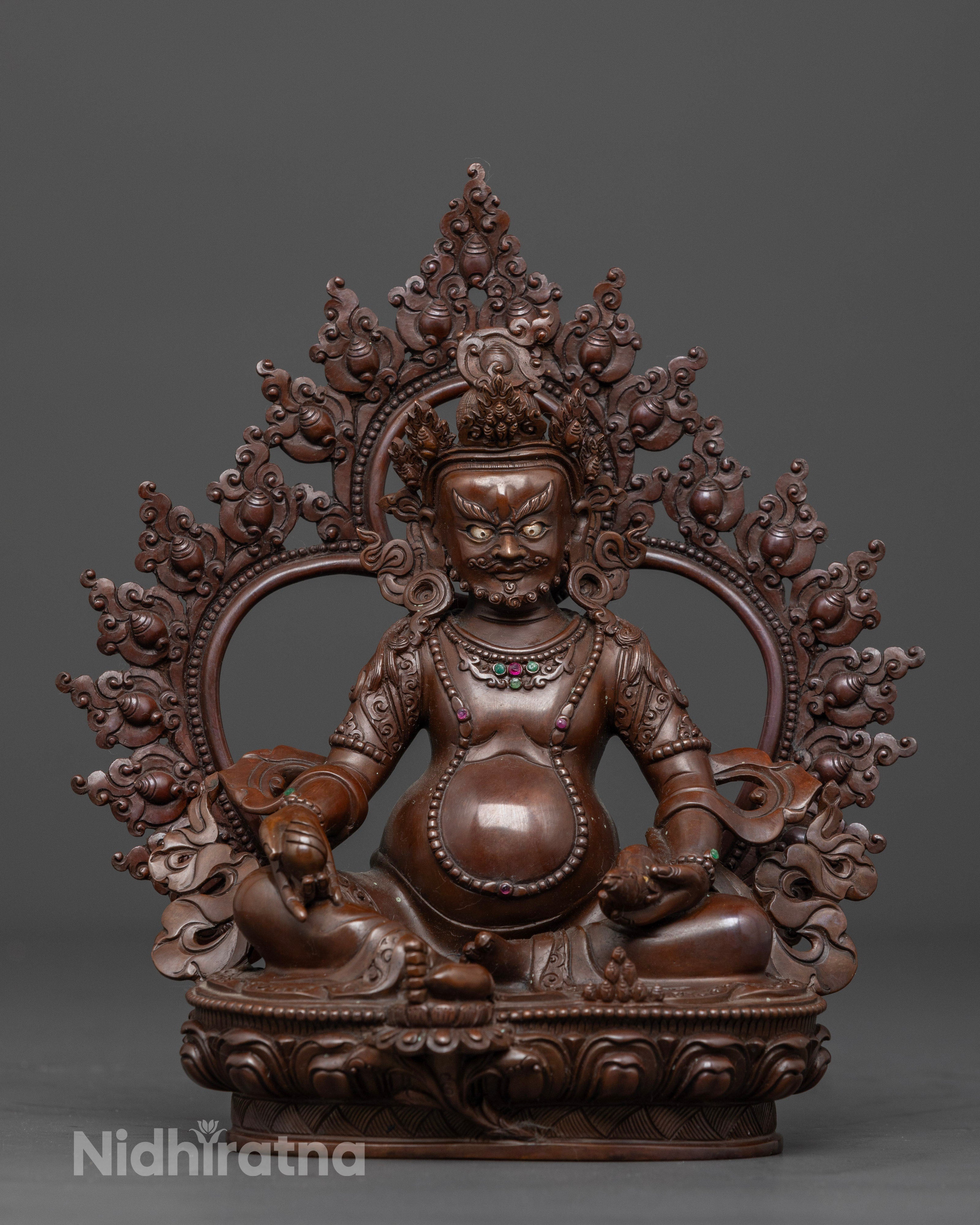 7.29 inch Oxidized Dzambhala Statue