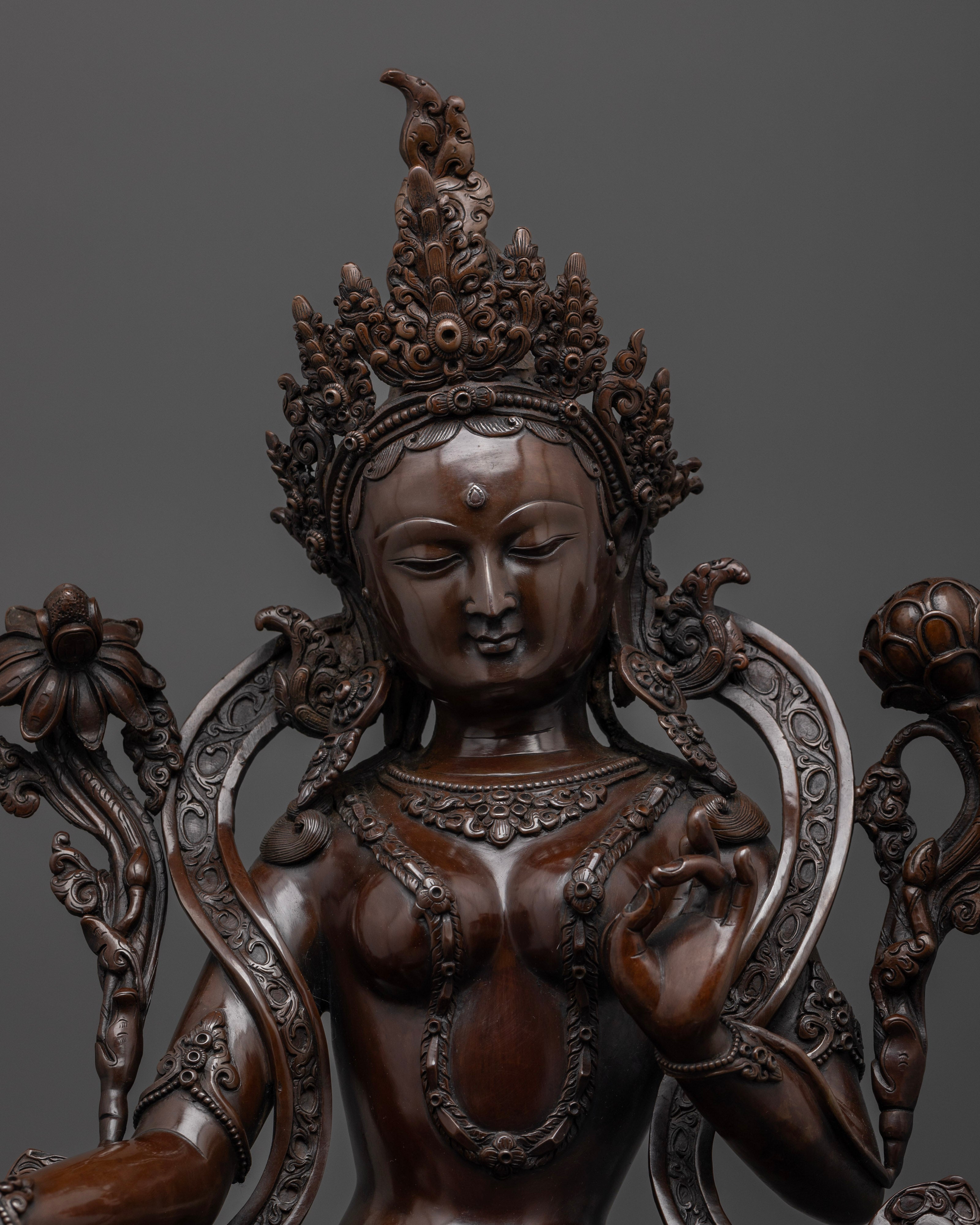 Shop Green Tara Statue: Spiritual Art for Meditation