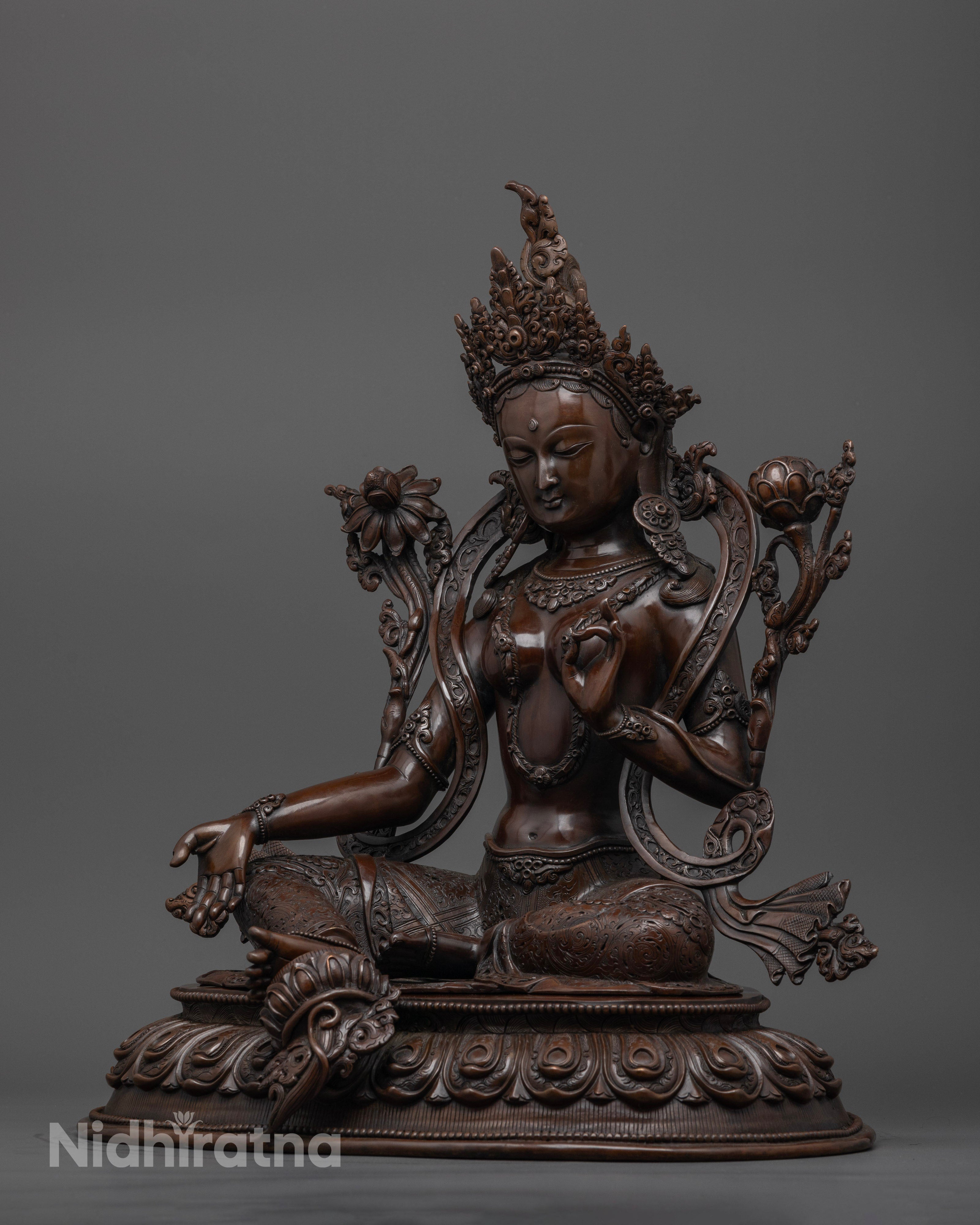 Shop Green Tara Statue: Spiritual Art for Meditation