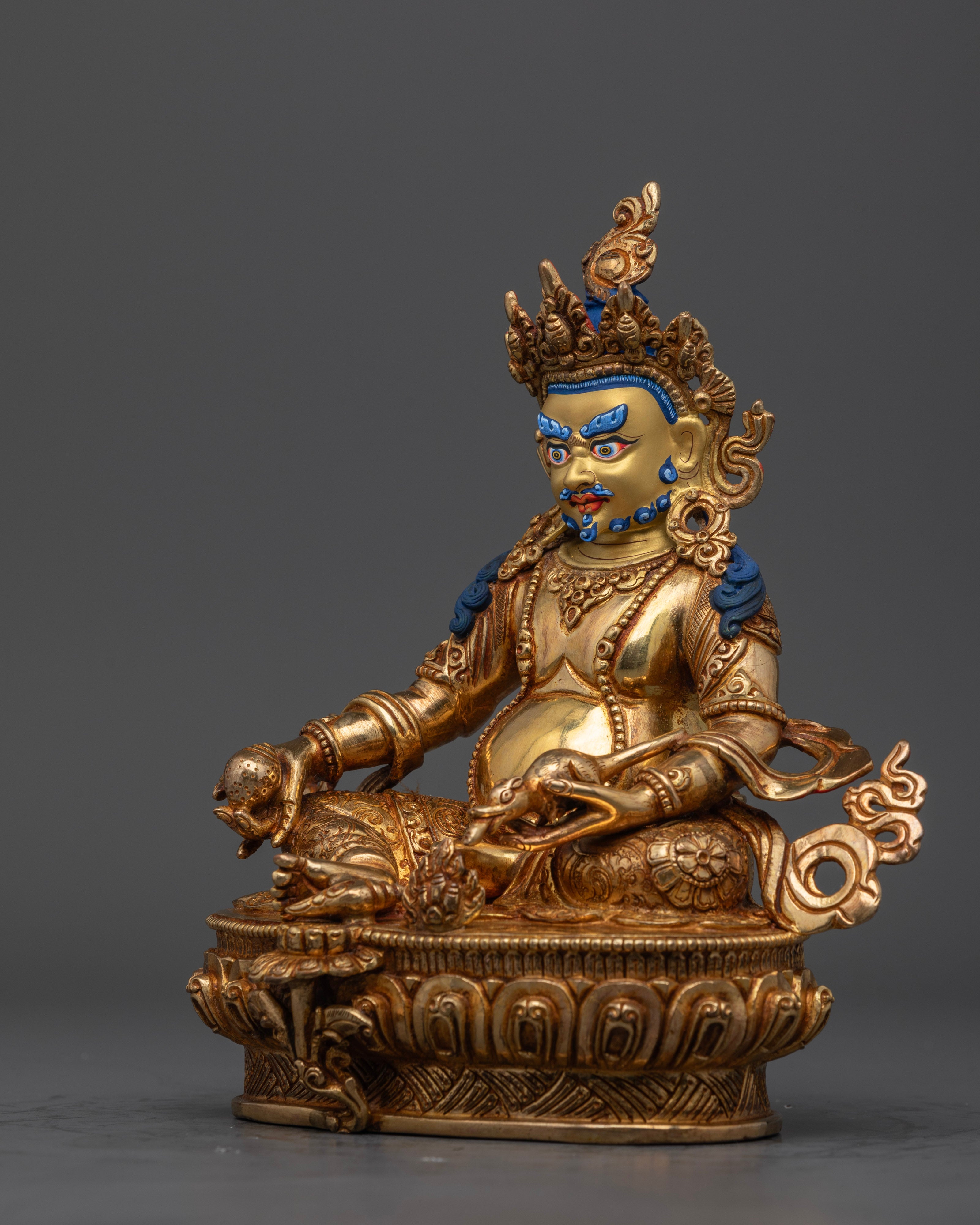 Dzambhala Wealth Statue: Tibetan Craftsmanship & Spiritual Energy