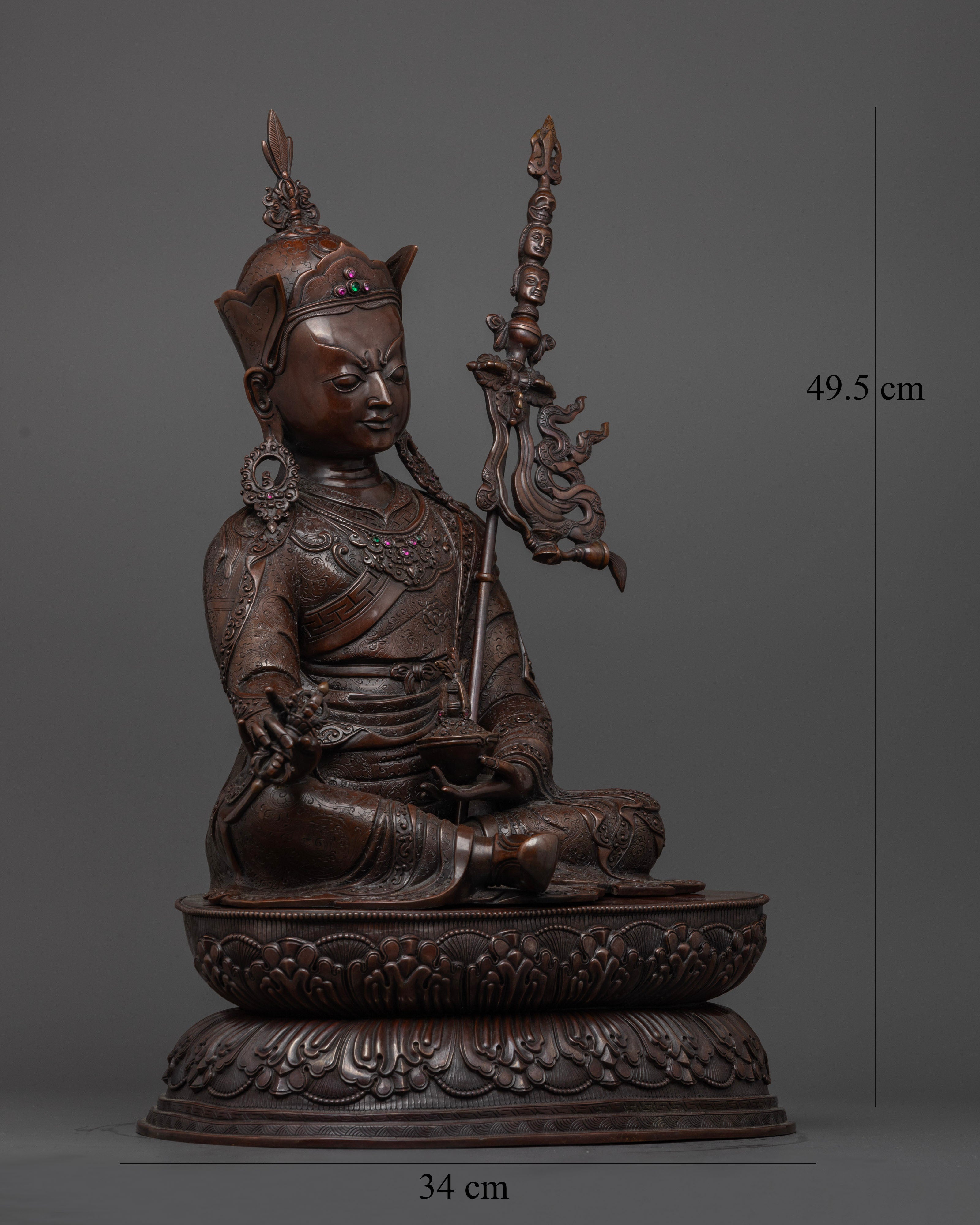 Oxidized Guru Rinpoche Statue | Illuminate Your Path to Enlightenment