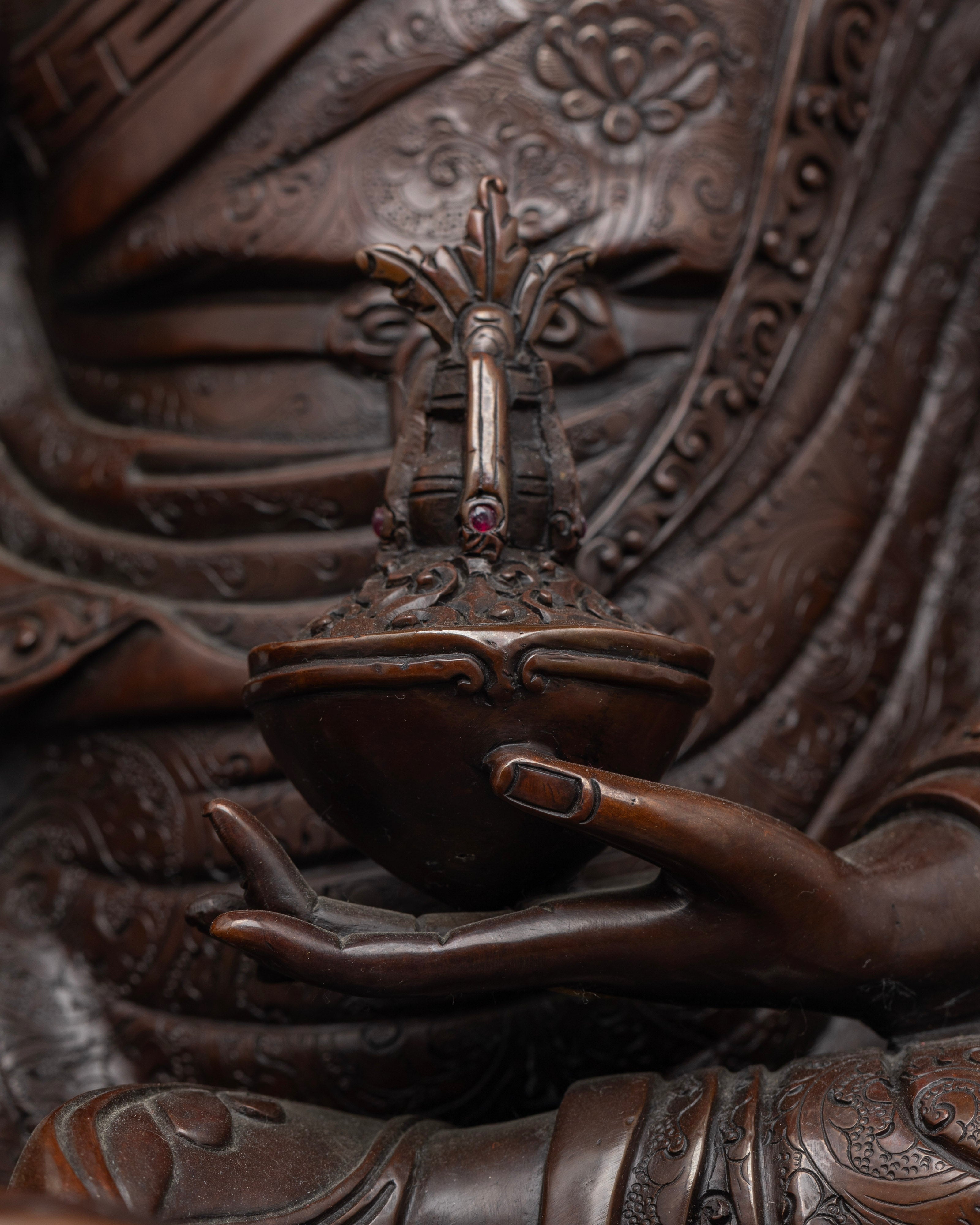 Oxidized Guru Rinpoche Statue | Illuminate Your Path to Enlightenment