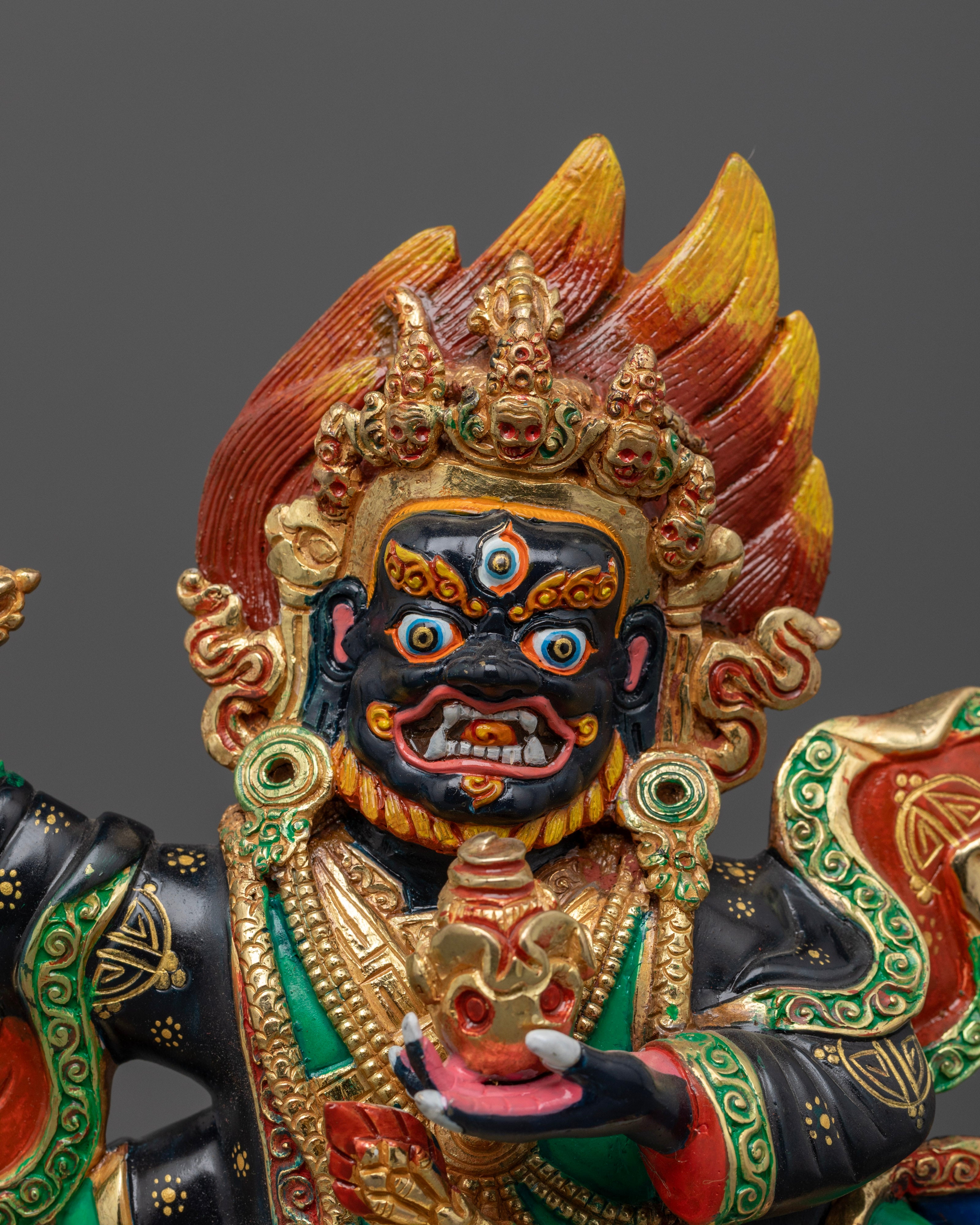 Mahakala Bernegchen Statue: Powerful Protector & Guardian
