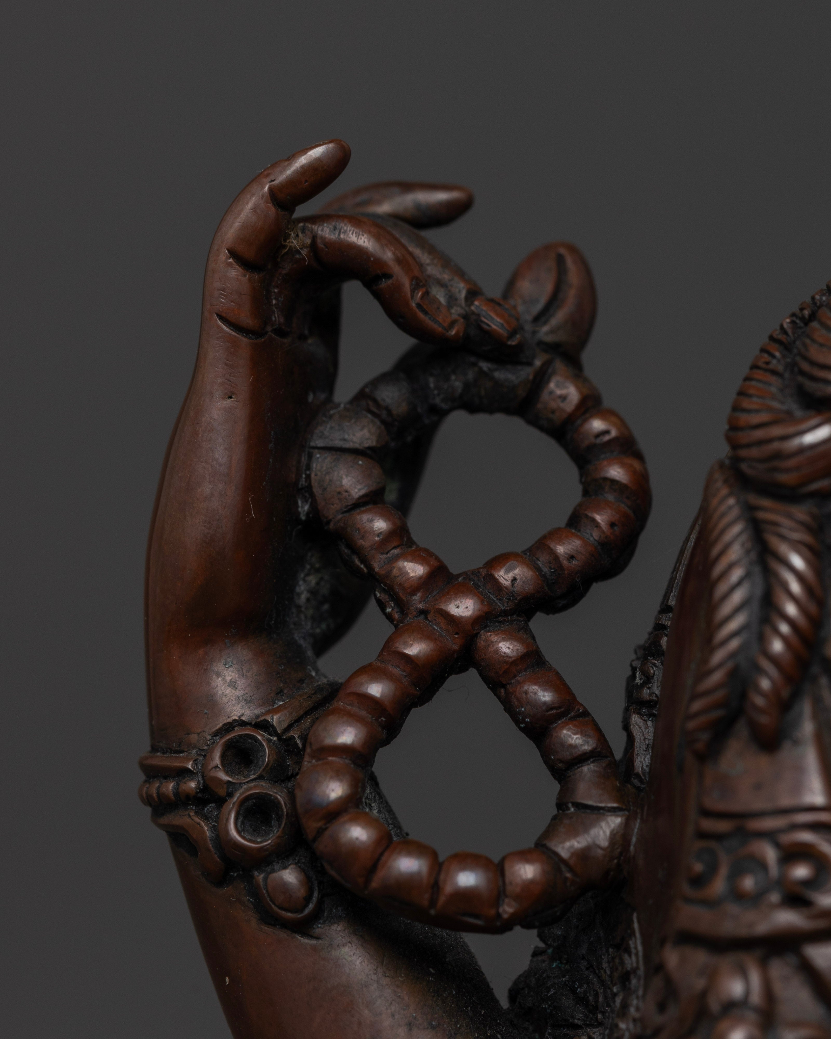 Nepalese Oxidized Chenrezig Statue