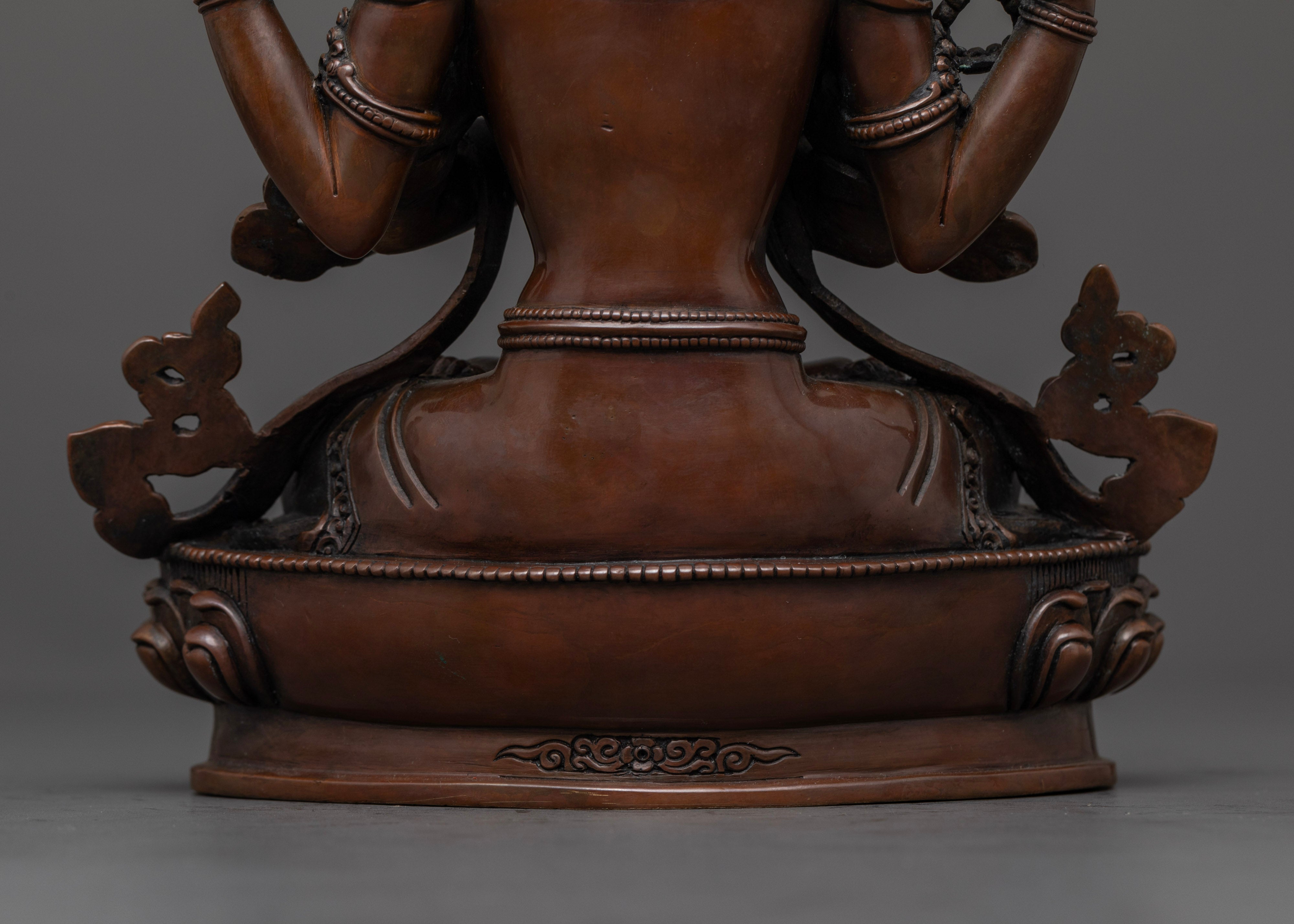 Nepalese Oxidized Chenrezig Statue
