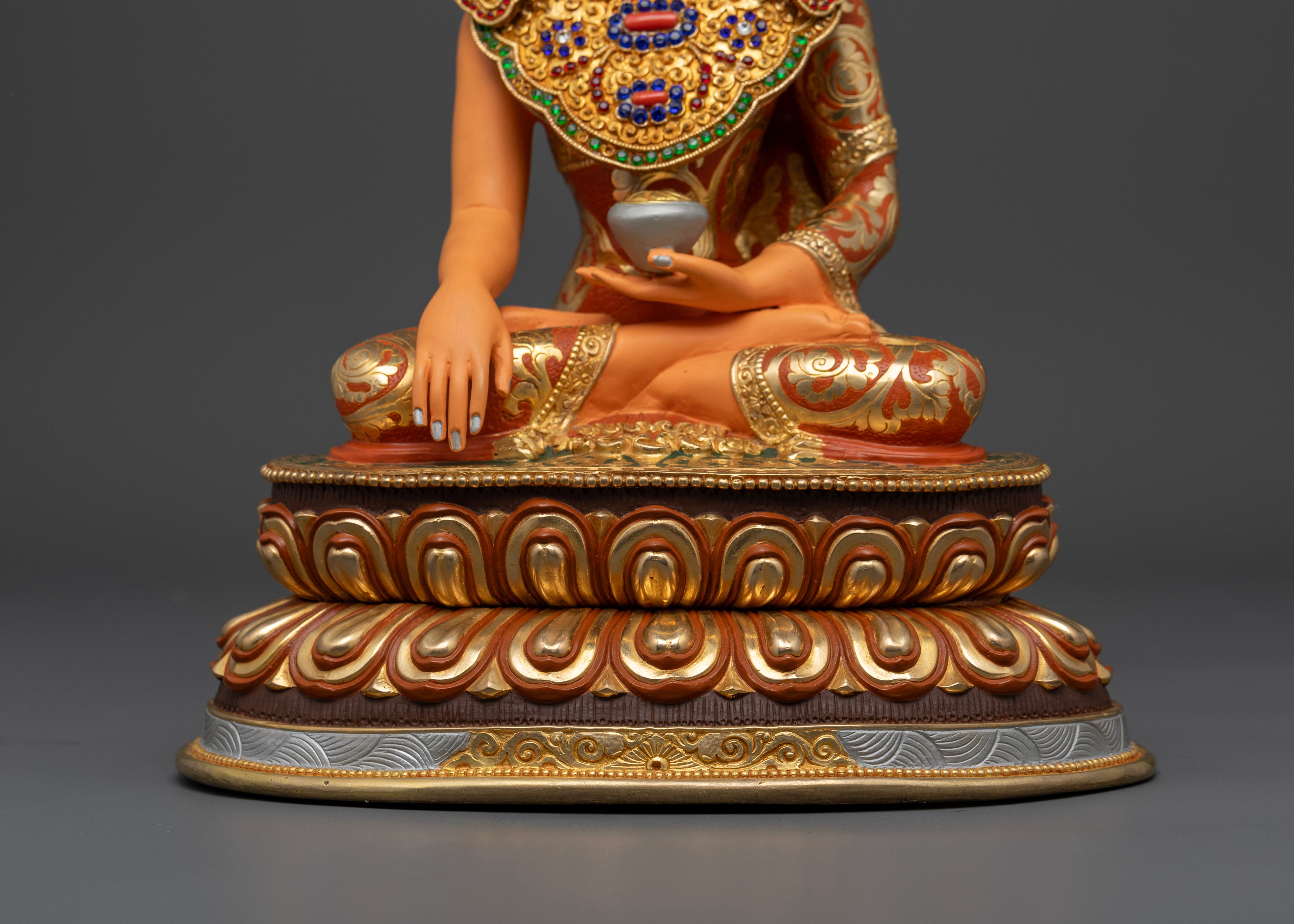 Sacred Vajrayana Crowned Shakyamuni Buddha Statue
