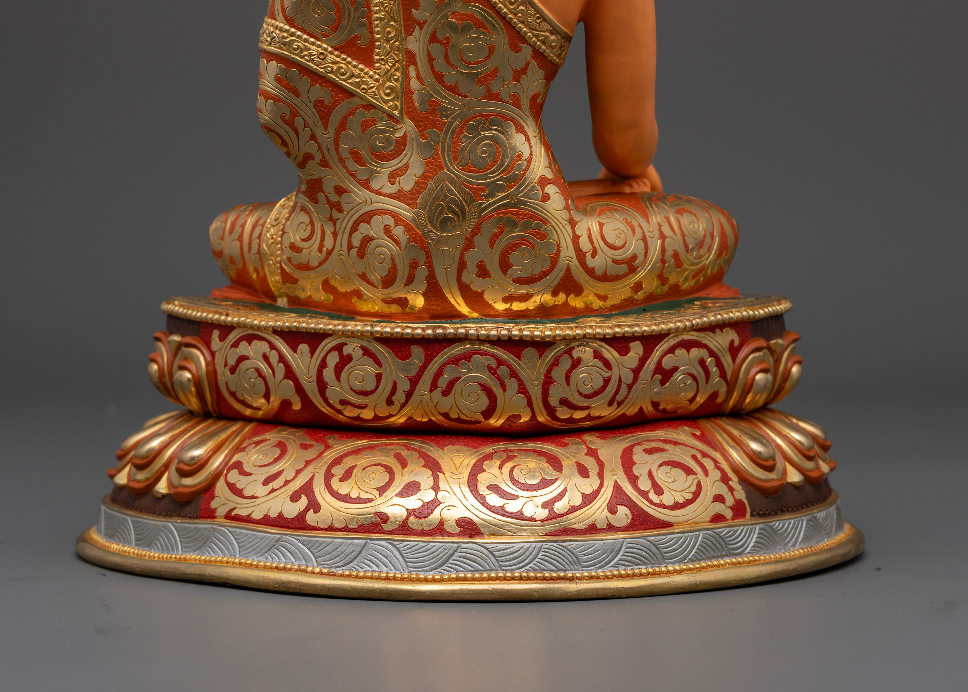 Sacred Vajrayana Crowned Shakyamuni Buddha Statue