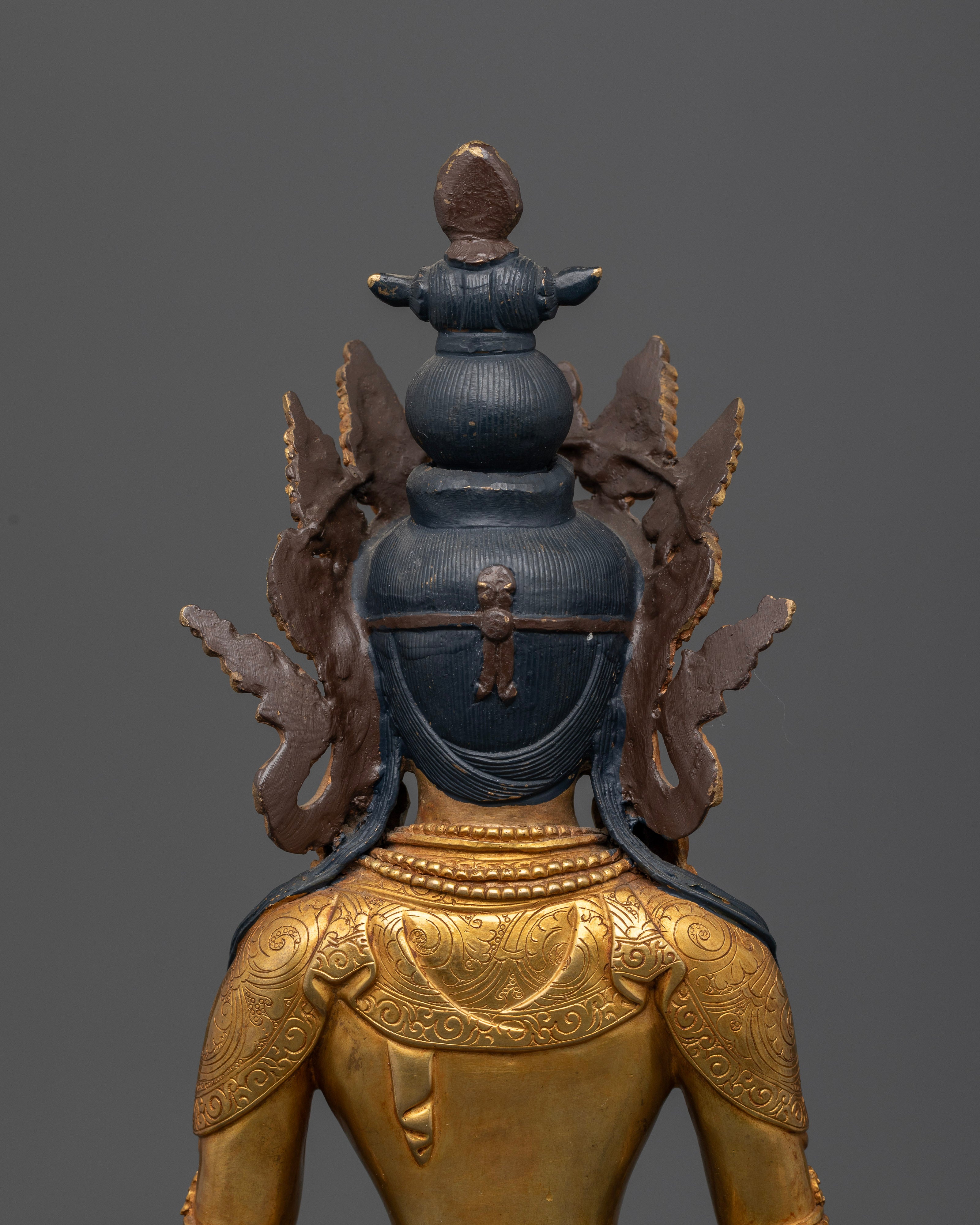 Handmade Amitayus Statue: Embodiment of Longevity and Spiritual Fulfillment