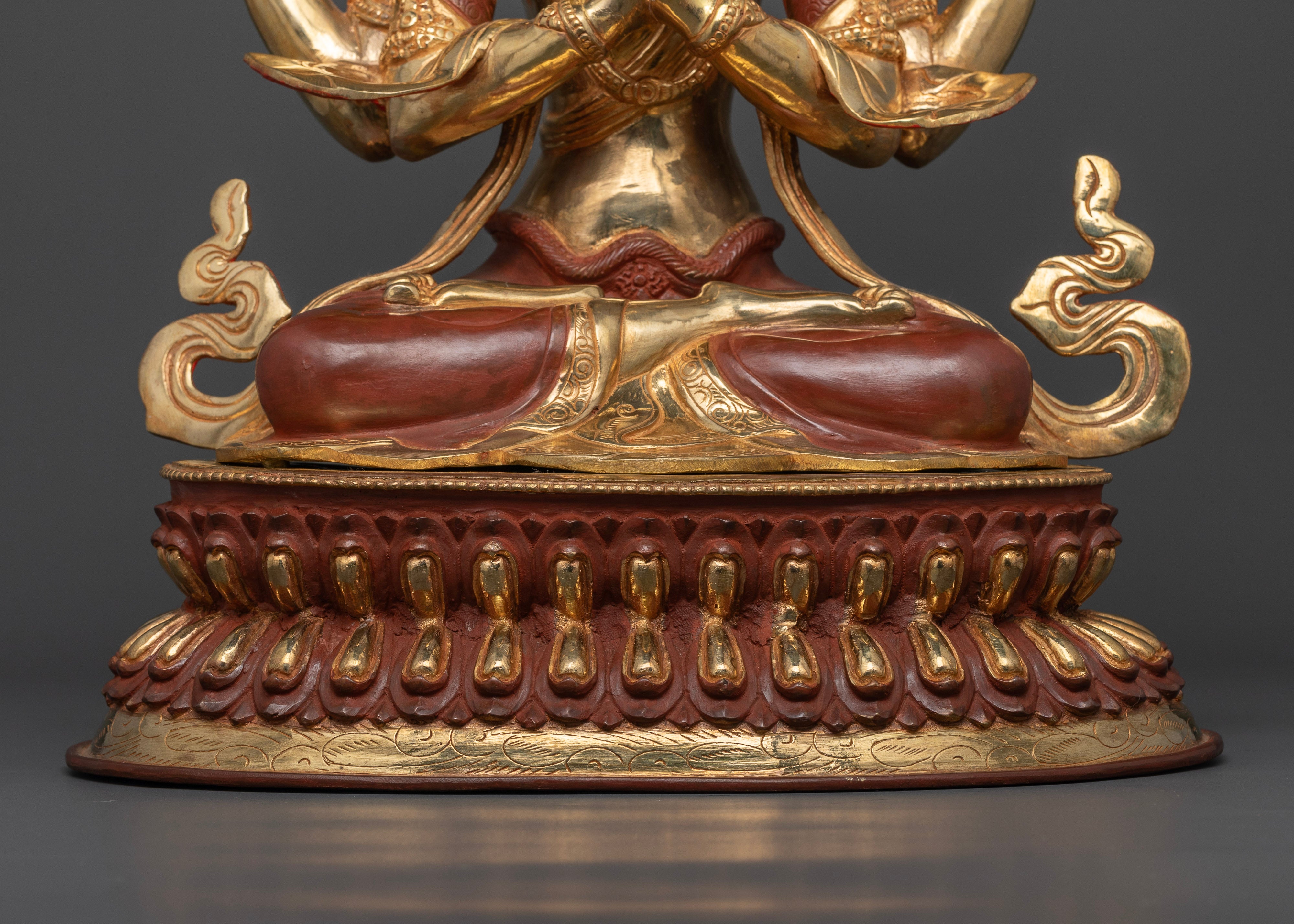 Four-Armed Chenrezig Statue: A Symbol of Spiritual Evolution