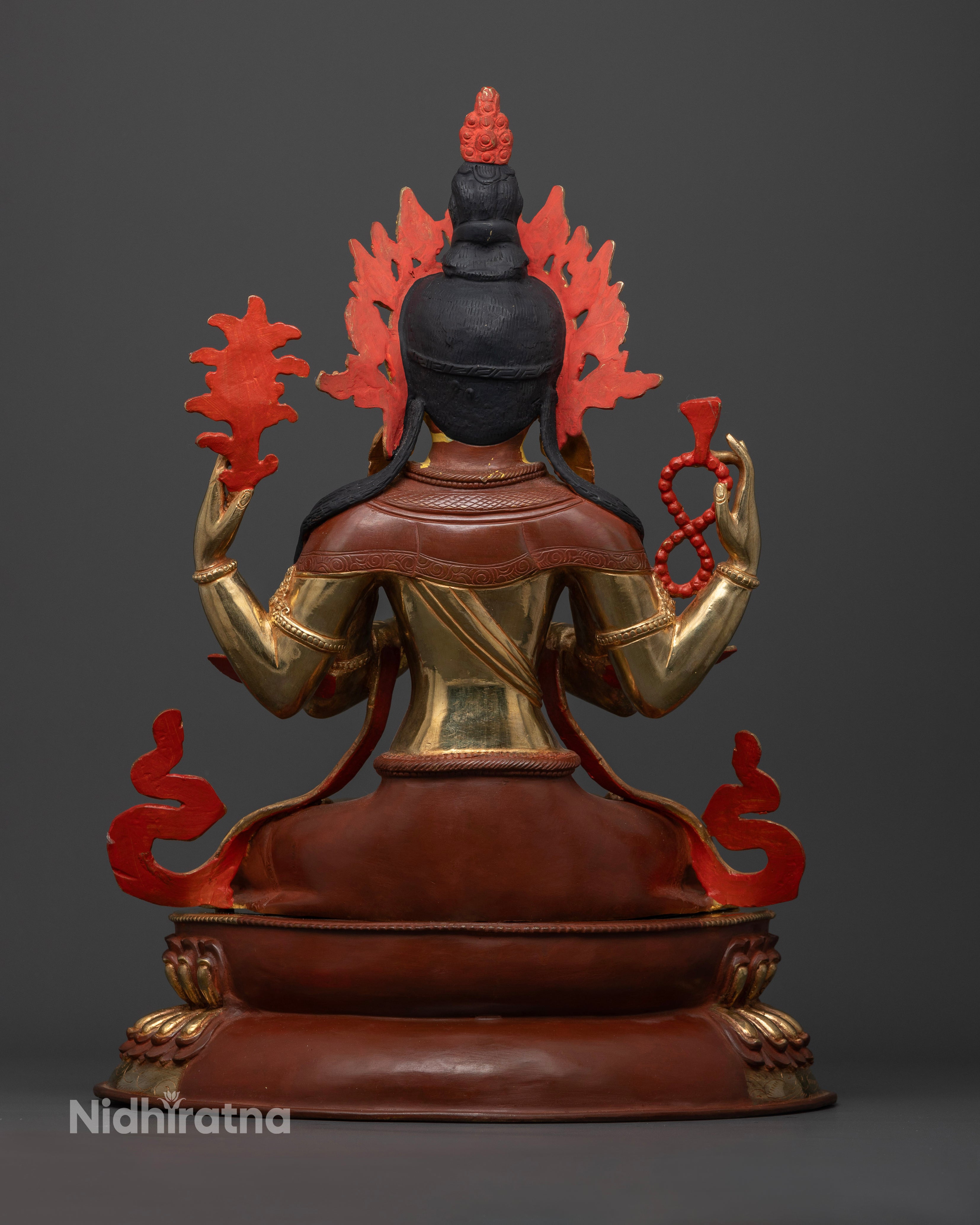 Four-Armed Chenrezig Statue: A Symbol of Spiritual Evolution