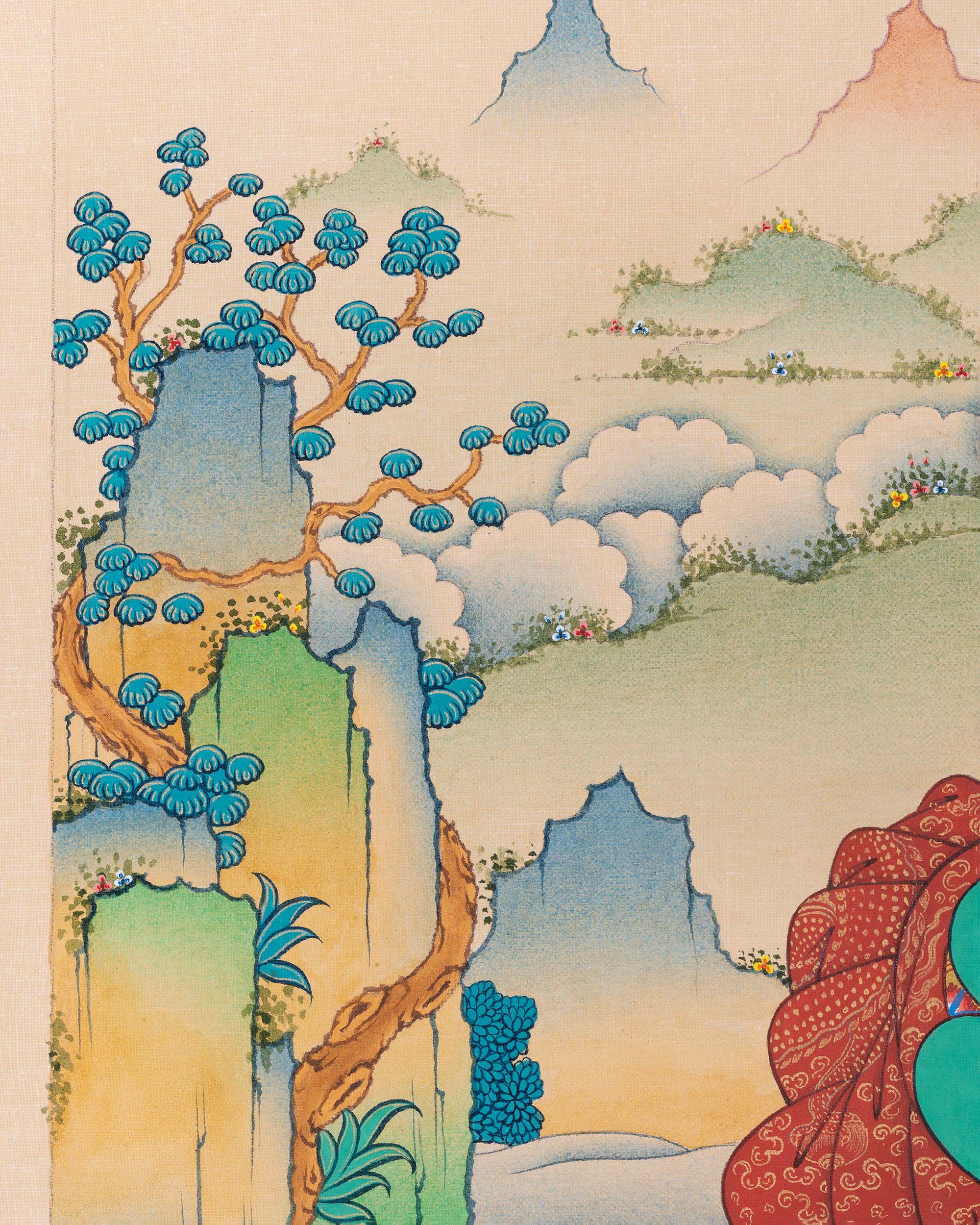 Buddhist Tsokye Dorje Thangka Print | Spiritual Gift for Art Collector