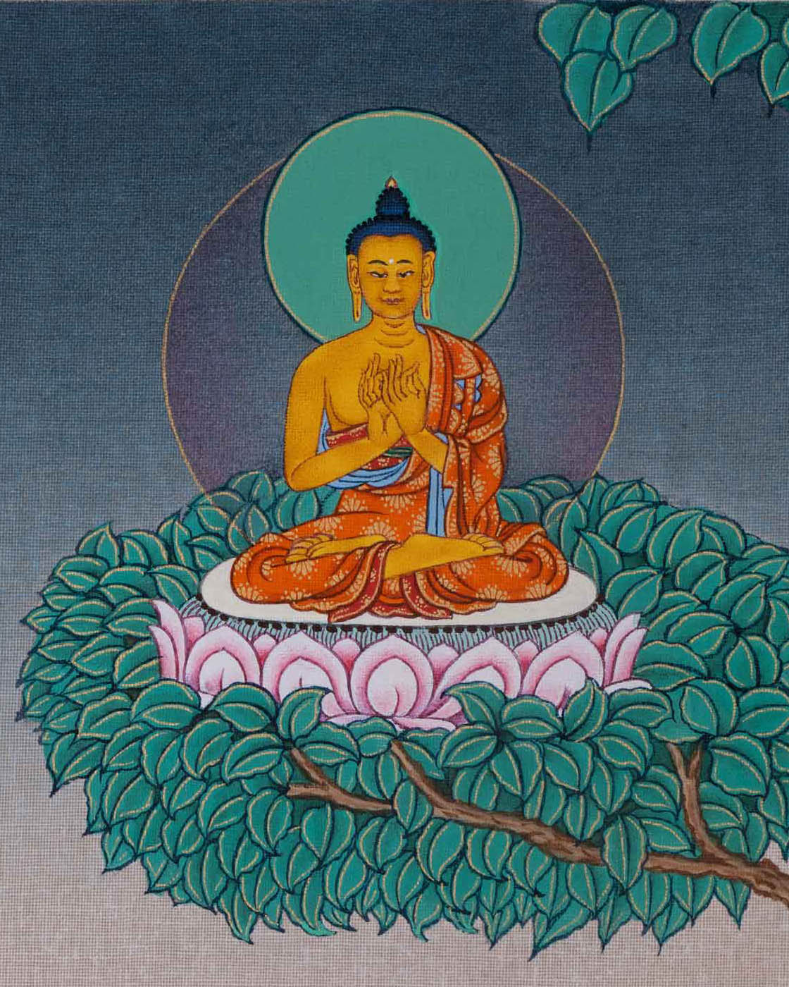 Traditional Buddha Shakyamuni Thangka Print
