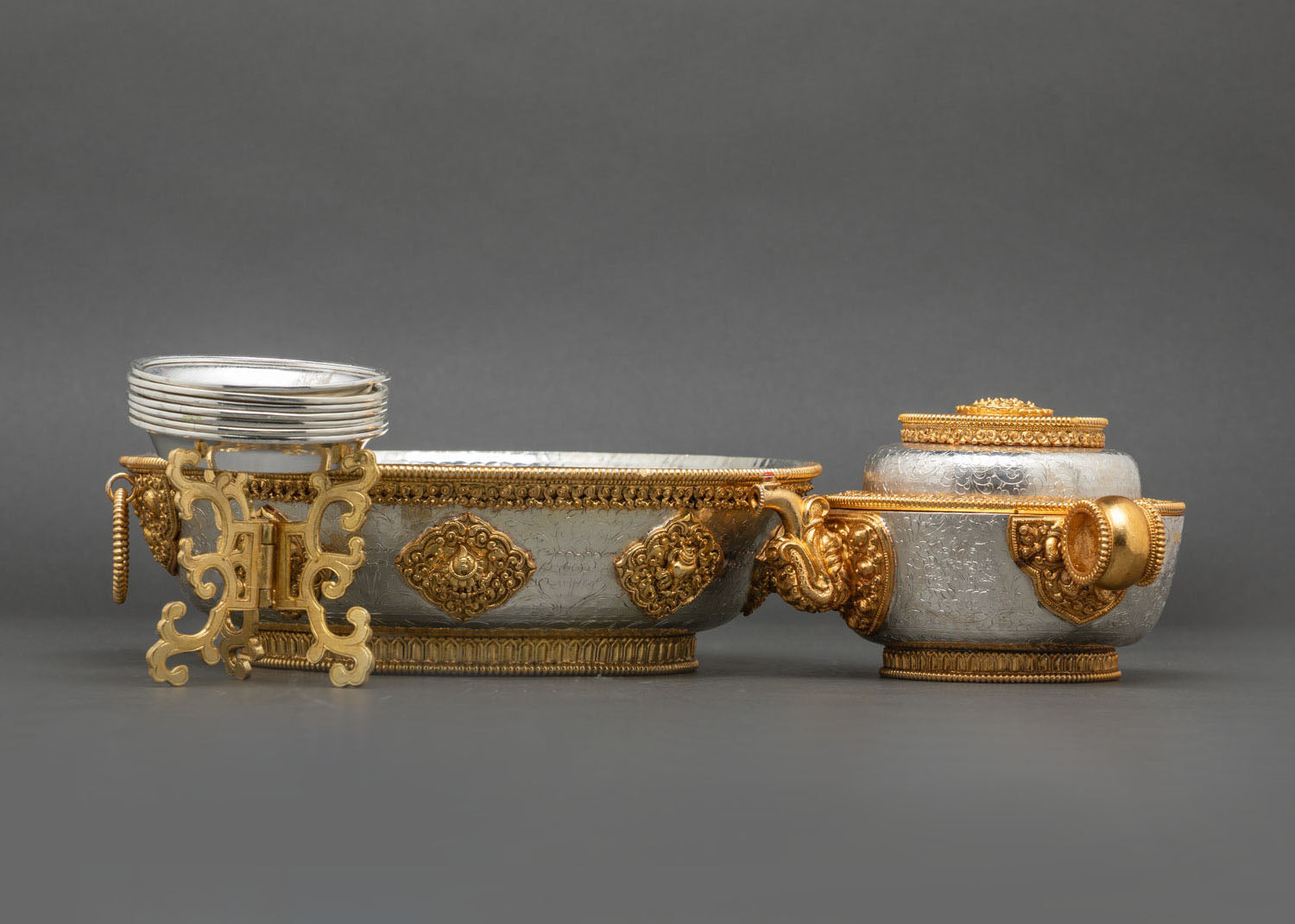 Torjang Plate Set | Tibetan Ritual Offering Plates