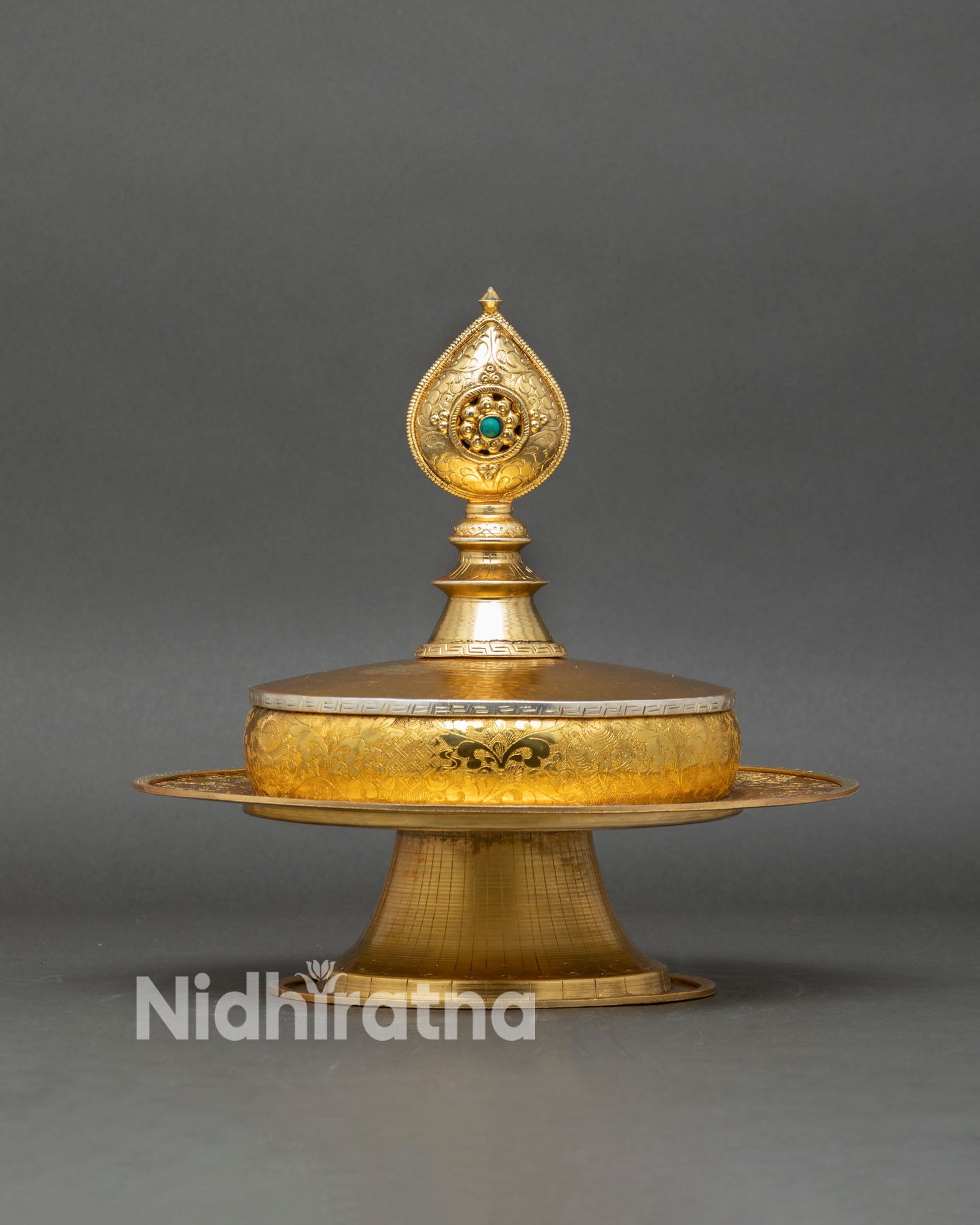 Tibetan Mandala Set | Copper Gold Gilded Ritual Art