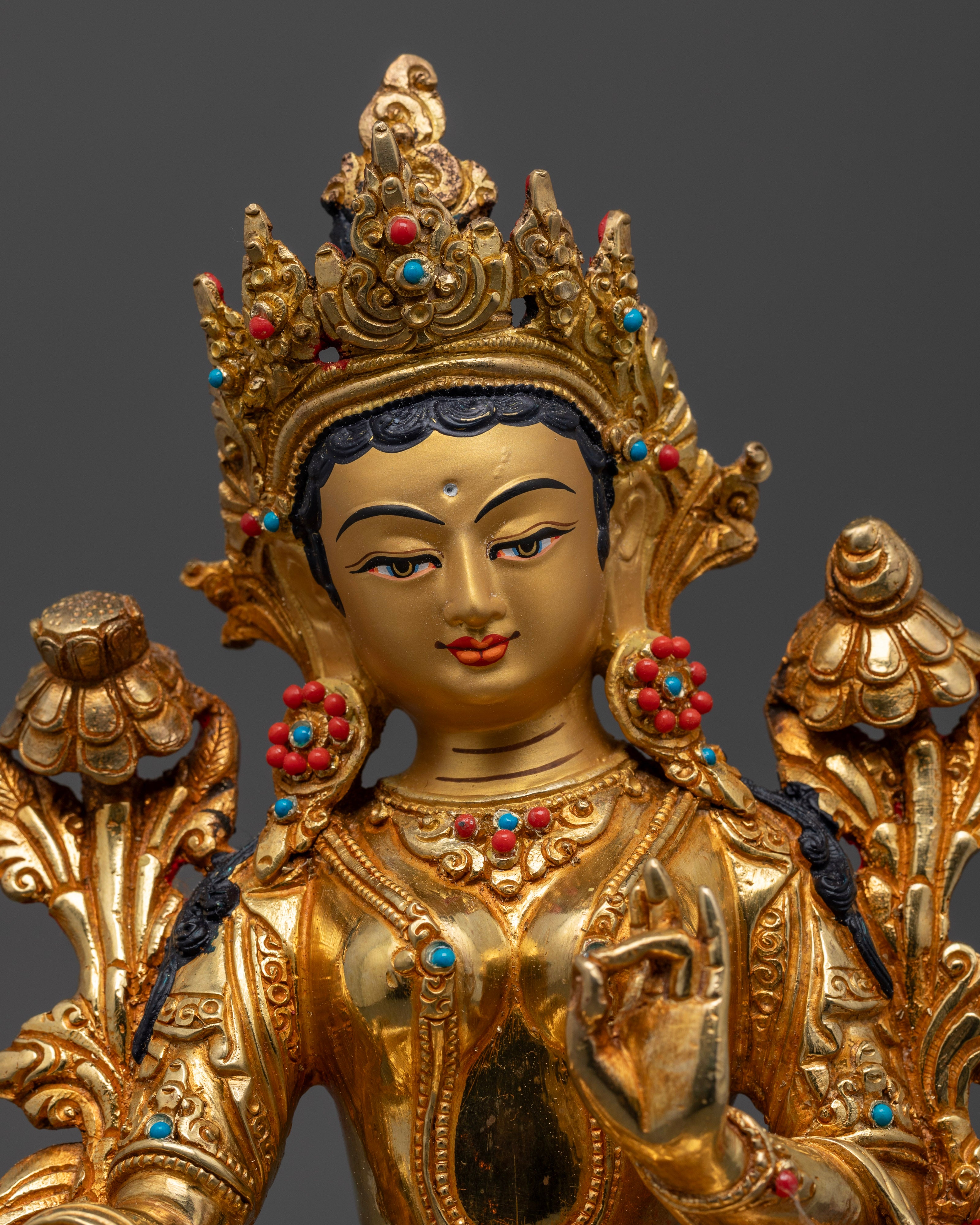 21 Tara Goddess Tree Statue: Divine Compassion & Serenity