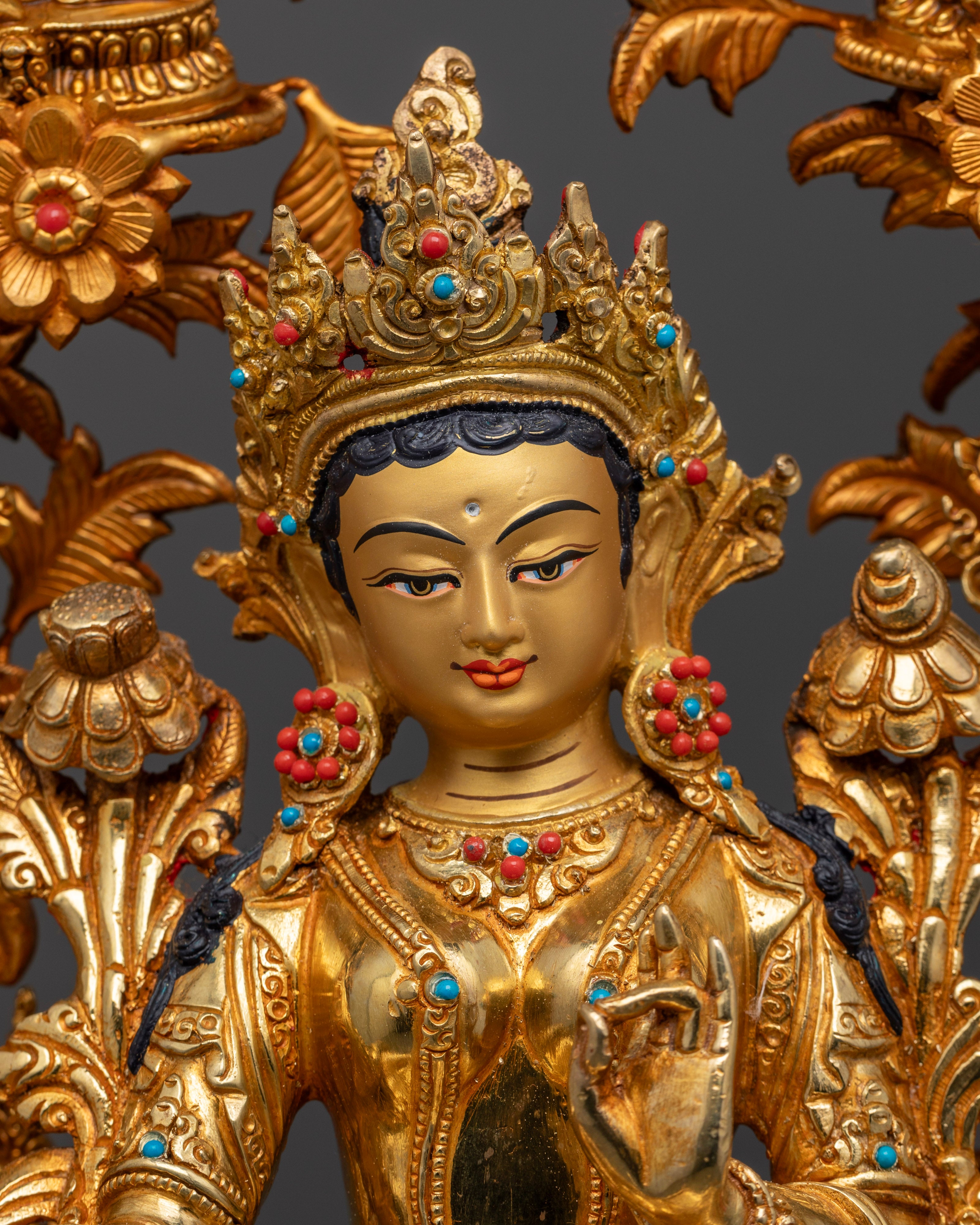 21 Tara Goddess Tree Statue: Divine Compassion & Serenity