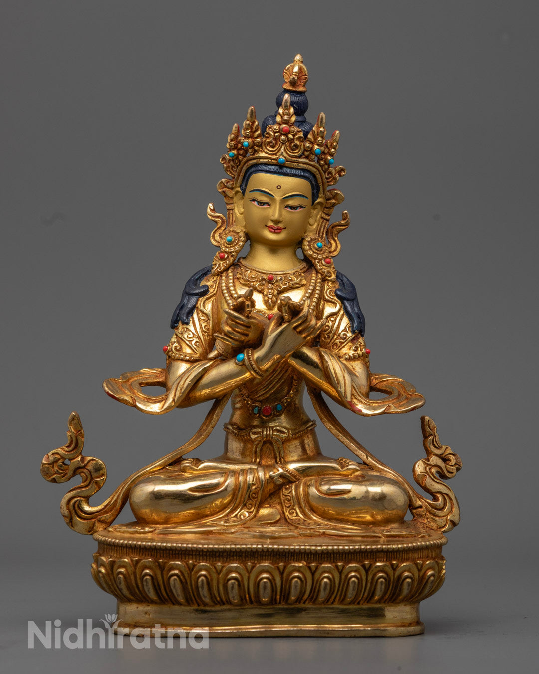 24K Gold Vajradhara Statue | Handcrafted Tibetan Buddha